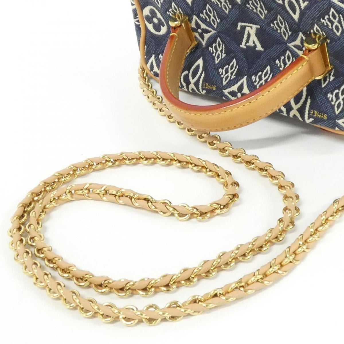 Louis Vuitton Blue Jacquard Handbag (Pre-Owned)