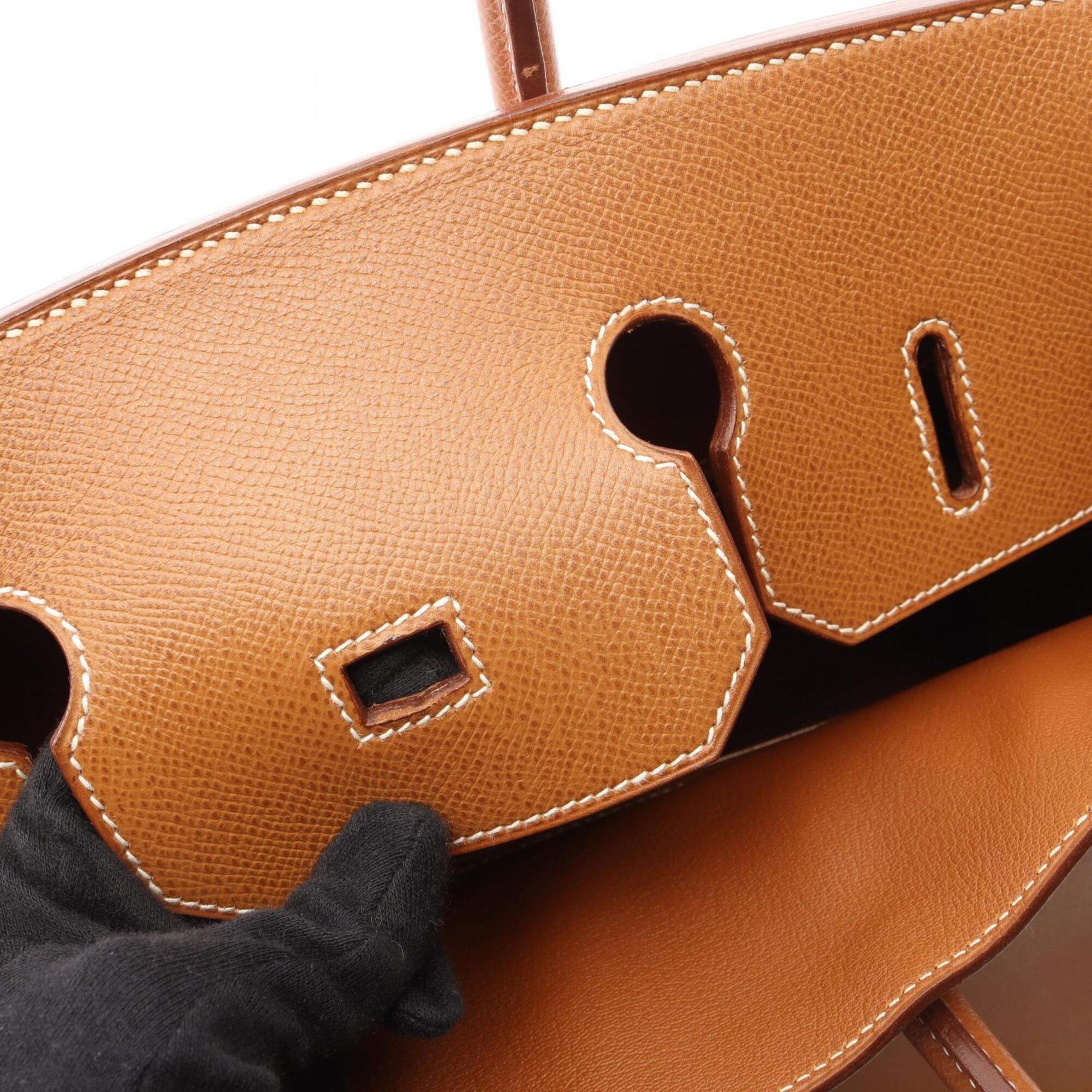 Hermes Brown Courchevel Leather Handbag (Pre-Owned)