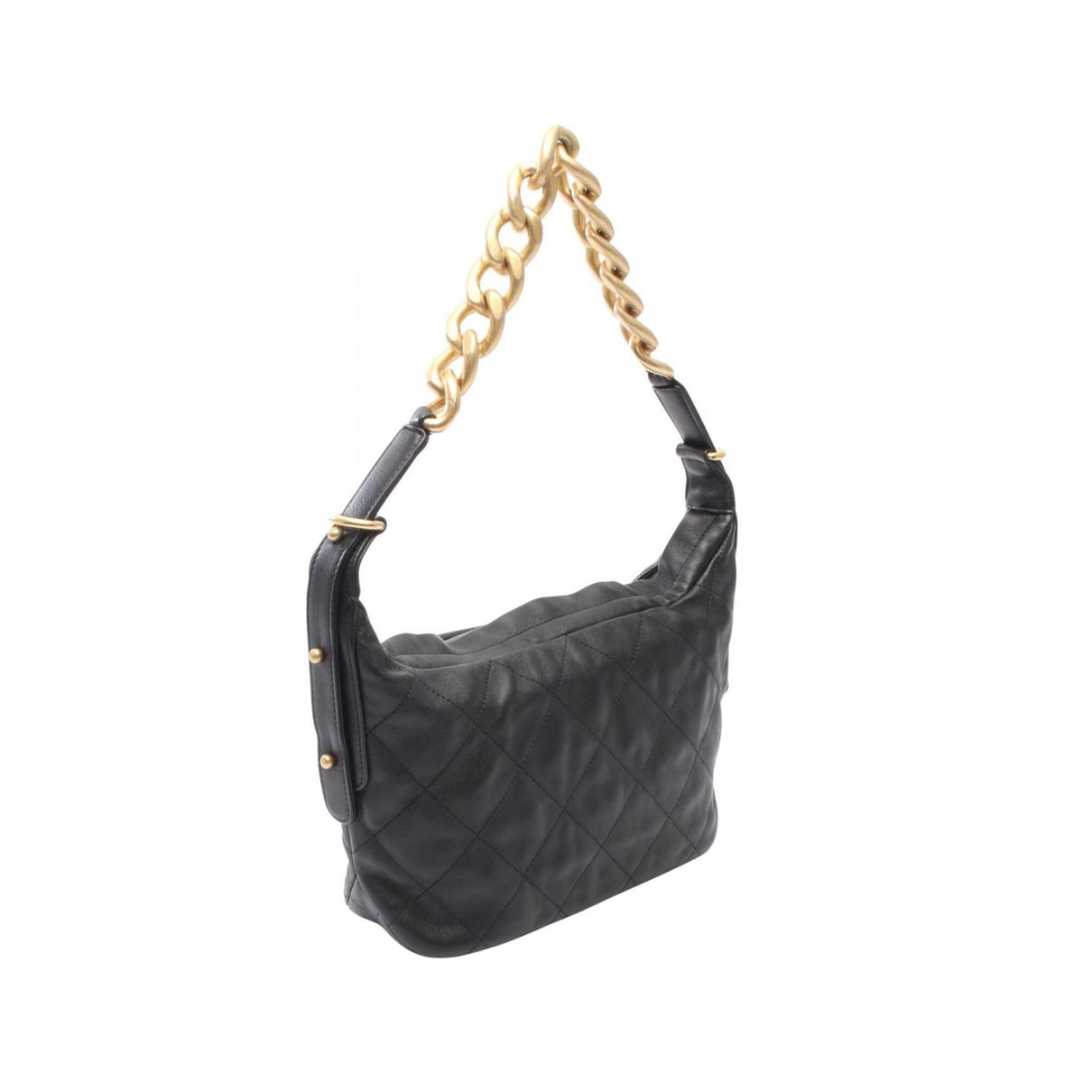 Chanel Black Leather Handbag Shoulder Bag (Pre-Owned)