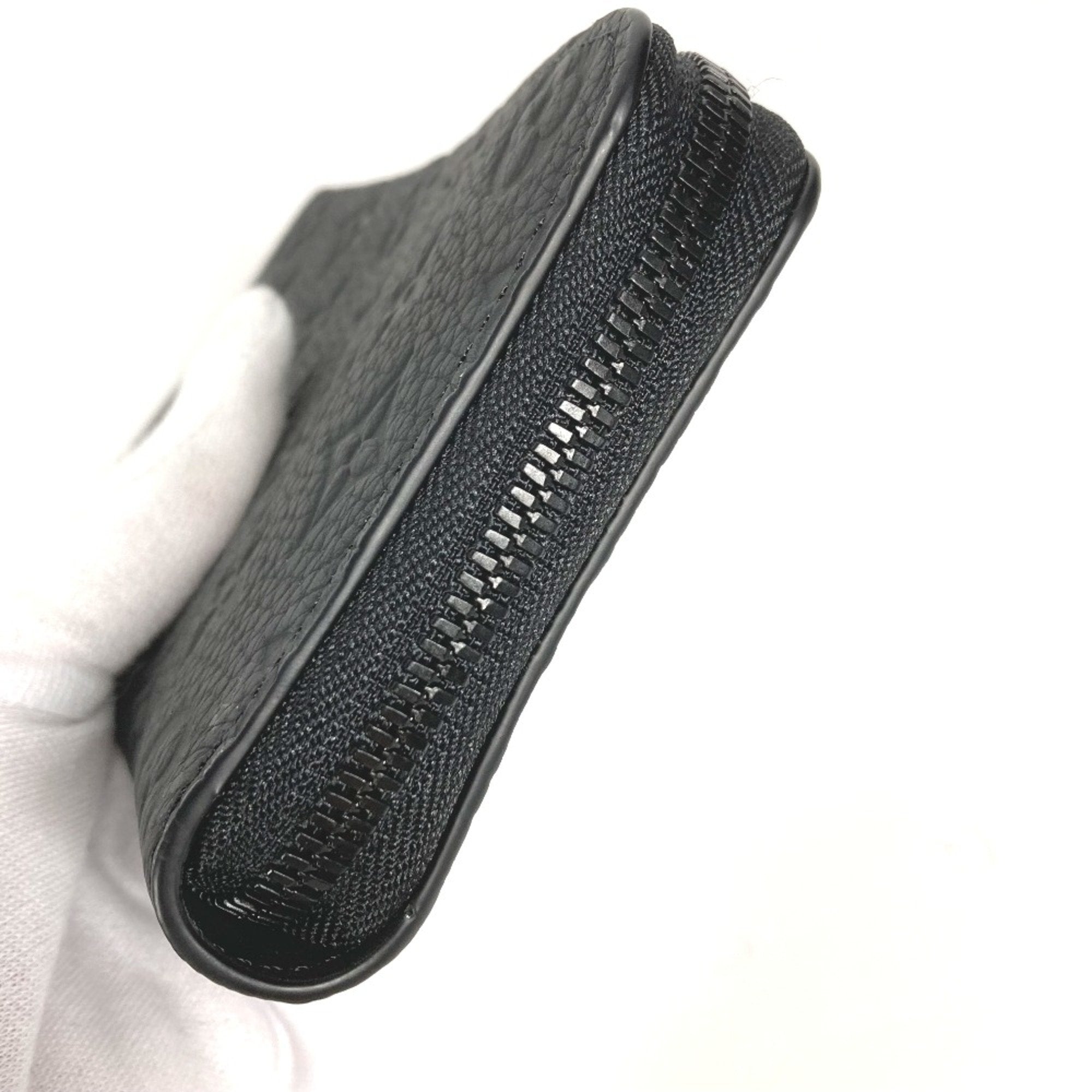 Louis Vuitton Black Leather Long Wallet (Bi-Fold) (Pre-Owned)