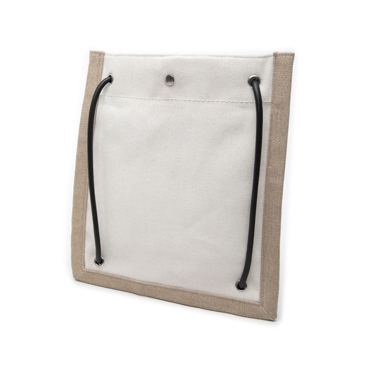 Saint Laurent Beige Black Canvas Leather Shoulder Bag (Pre-Owned)