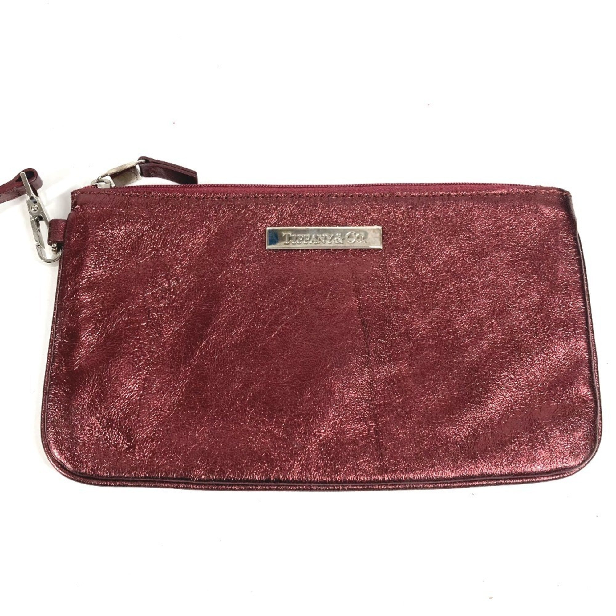 Tiffany Red Color Suede Leather Shoulder Bag Tote Bag (Pre-Owned)