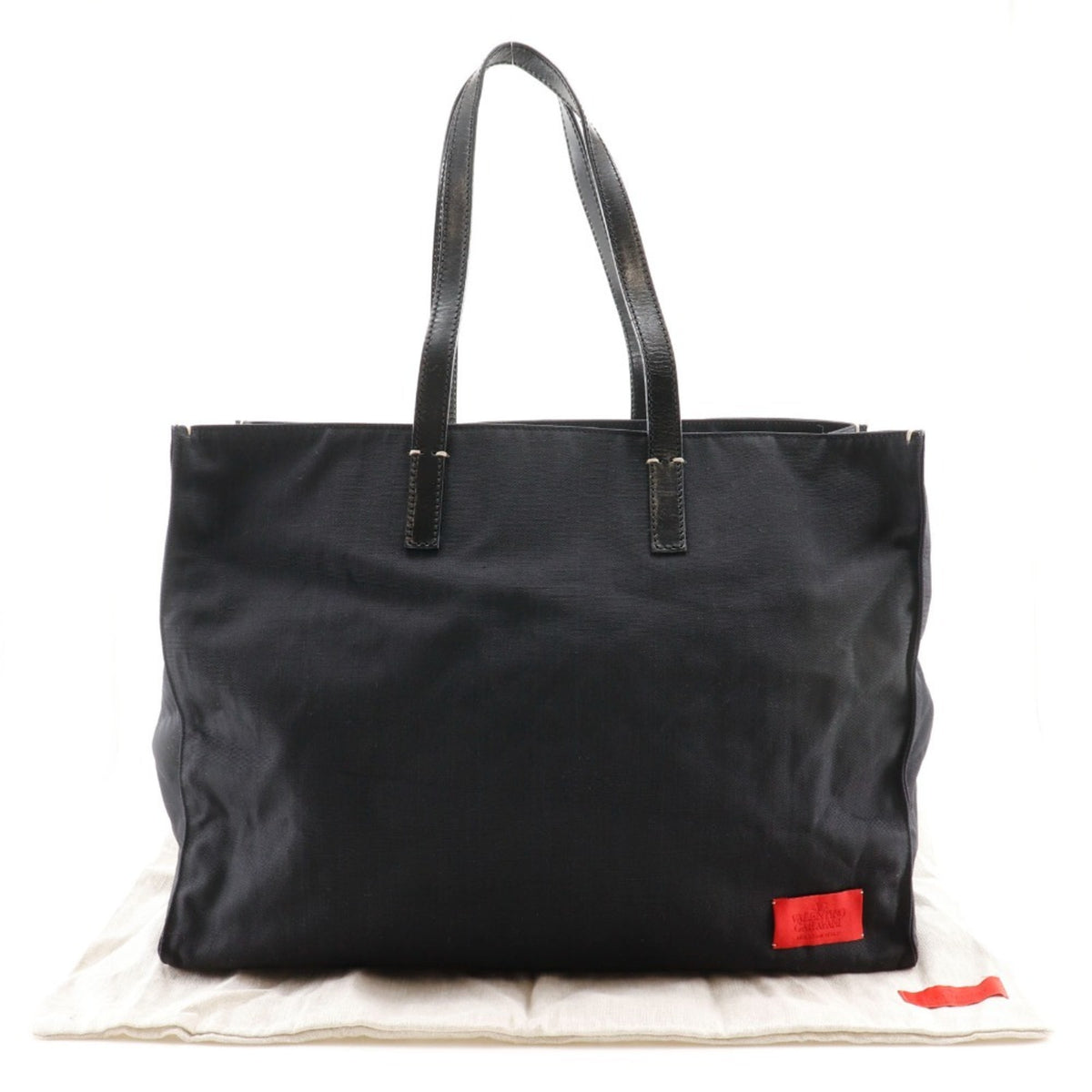 Valentino Black Nylon Canvas Tote Bag (Pre-Owned)