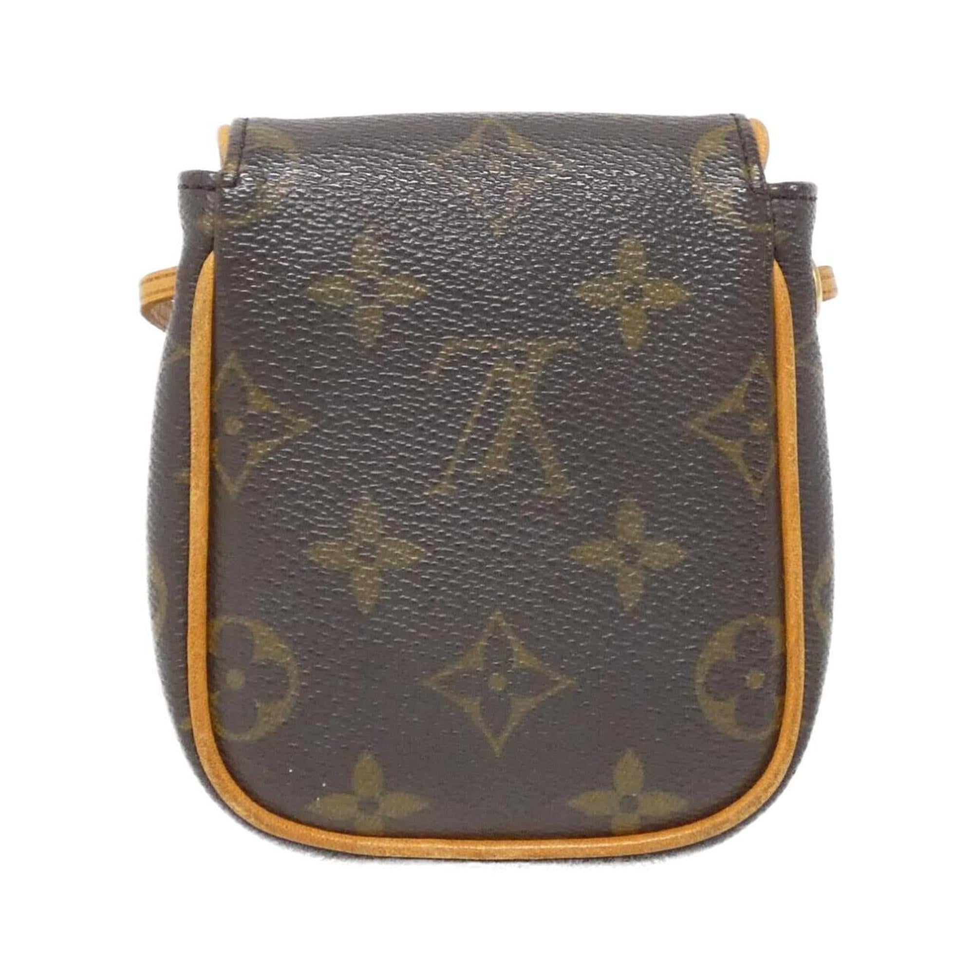 Louis Vuitton Marron Coated Canvas Pochette Shoulder Bag (Pre-Owned)