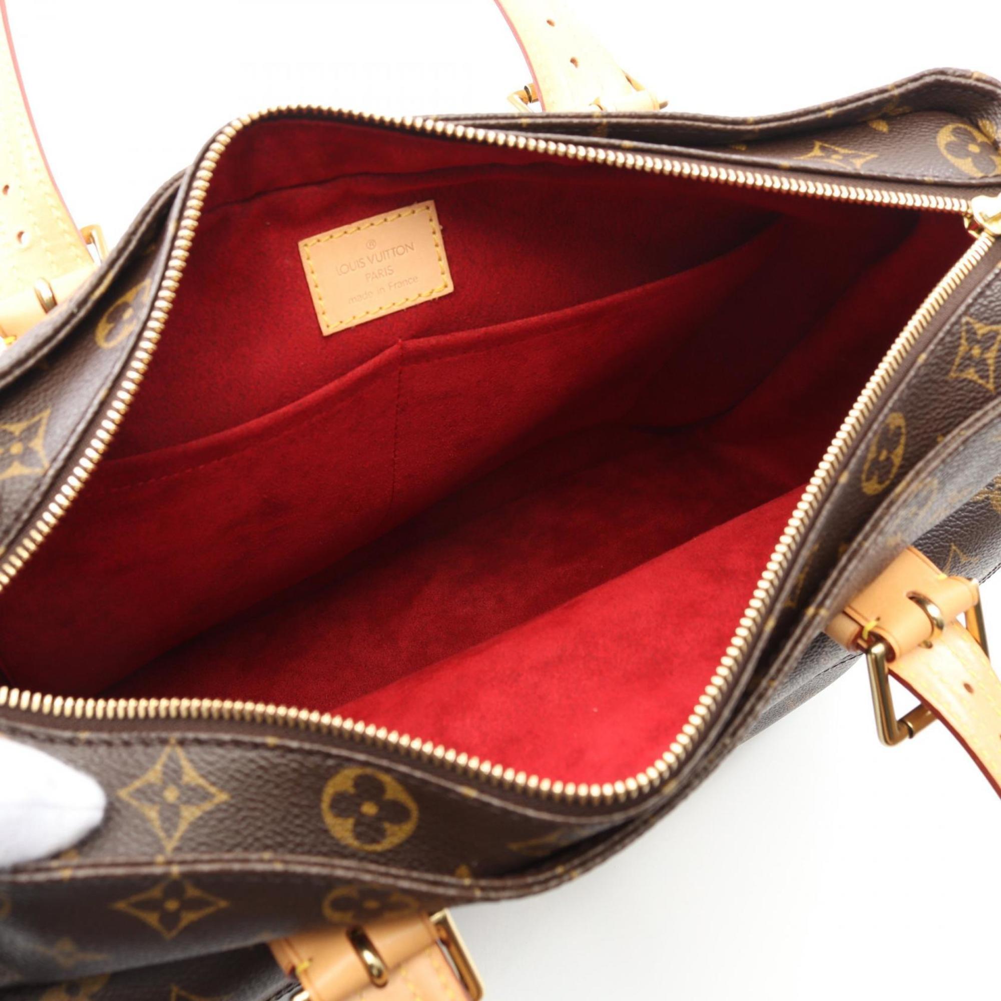 Louis Vuitton Brown Coated Canvas Pvc Monogram Leather Handbag (Pre-Owned)