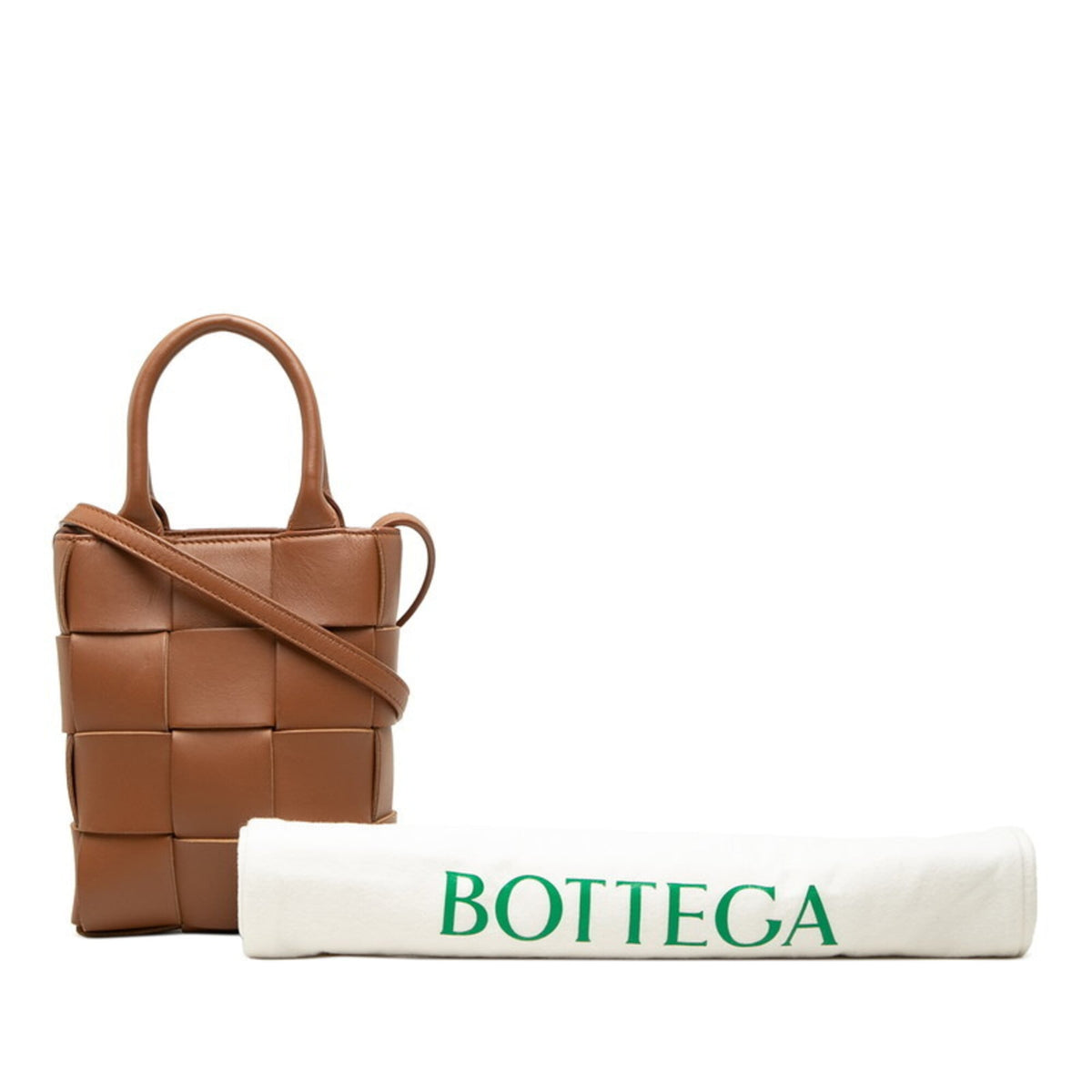 Bottega Veneta Brown Leather Pochette Shoulder Bag (Pre-Owned)