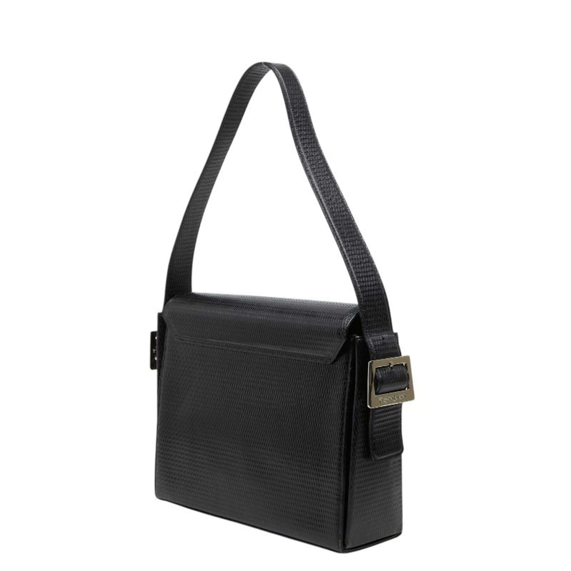 Saint Laurent Black Leather Shoulder Bag (Pre-Owned)