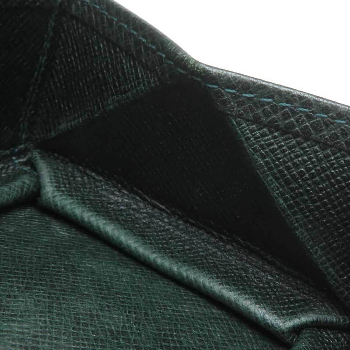 Louis Vuitton Dark Green Taiga Leather Coin Purse/Coin Case (Pre-Owned)