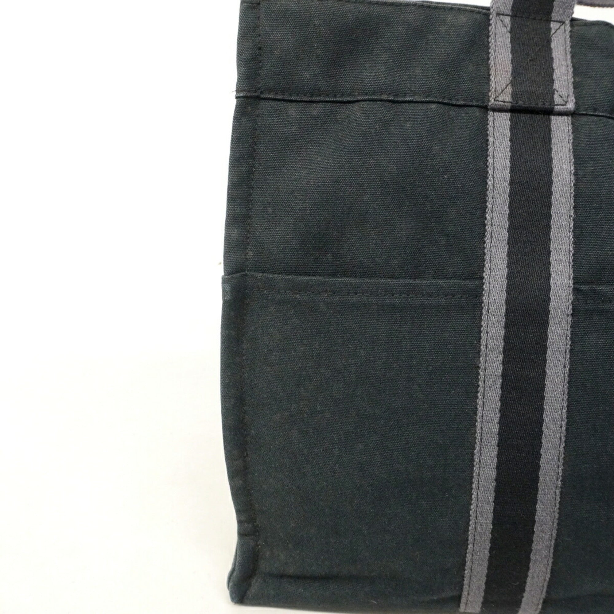 Hermes Black Canvas Tote Bag (Pre-Owned)