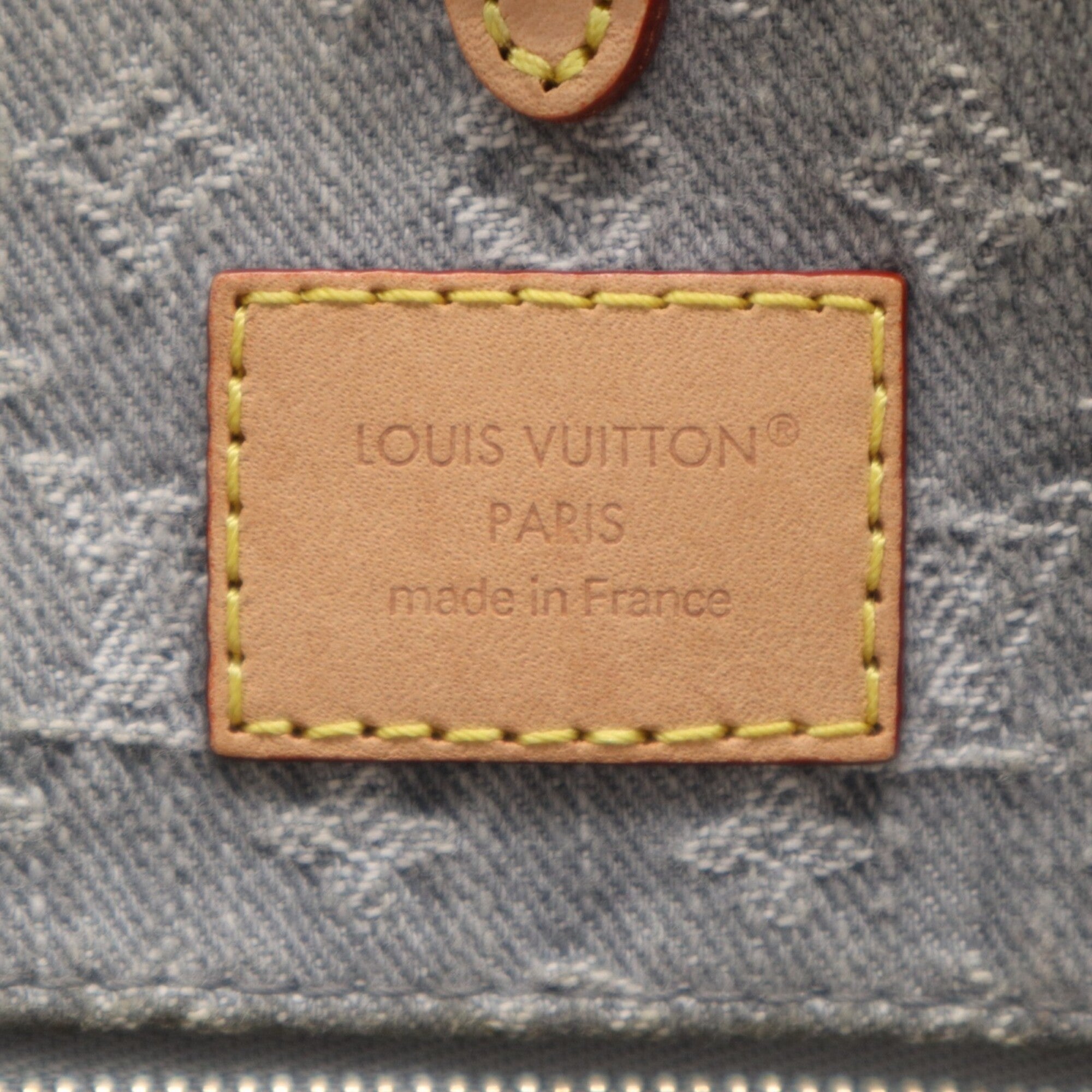 Louis Vuitton Beige Blue Cotton Handbag (Pre-Owned)