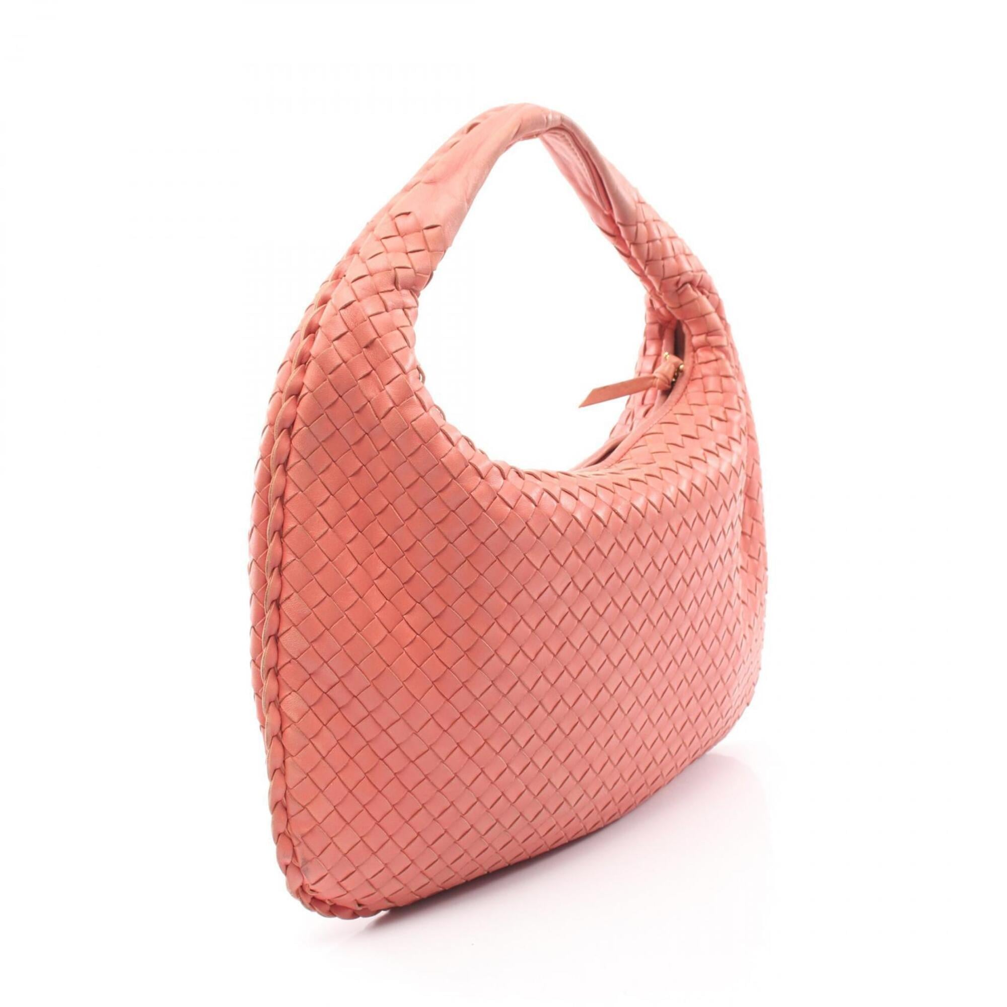 Bottega Veneta Pink Leather Handbag Shoulder Bag (Pre-Owned)