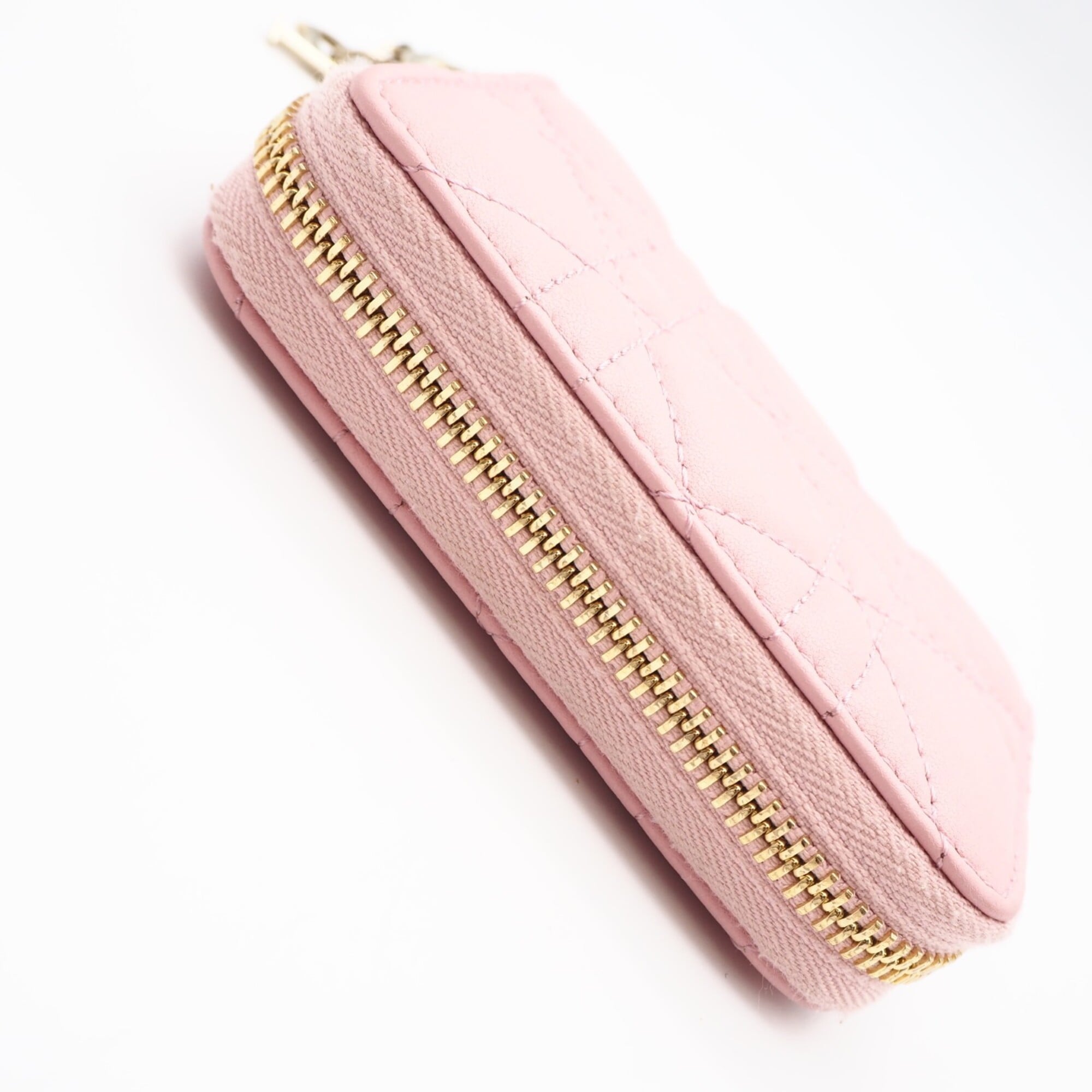Christian Dior Lady Dior Pink Leather Coin Purse/Coin Case (Pre-Owned)
