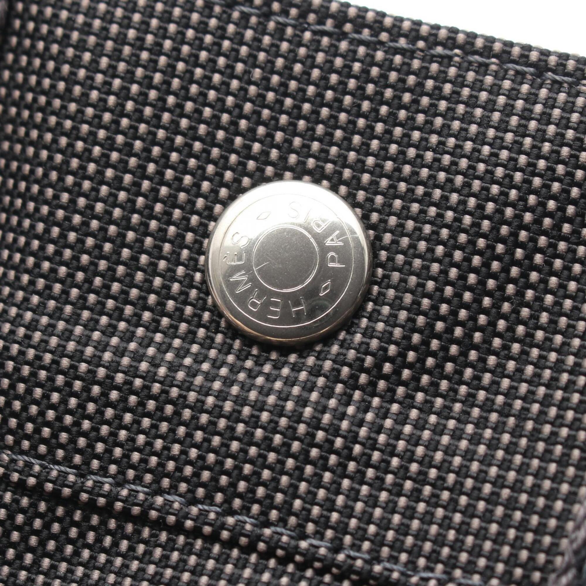Hermes Gray Nylon Canvas Handbag Tote Bag (Pre-Owned)