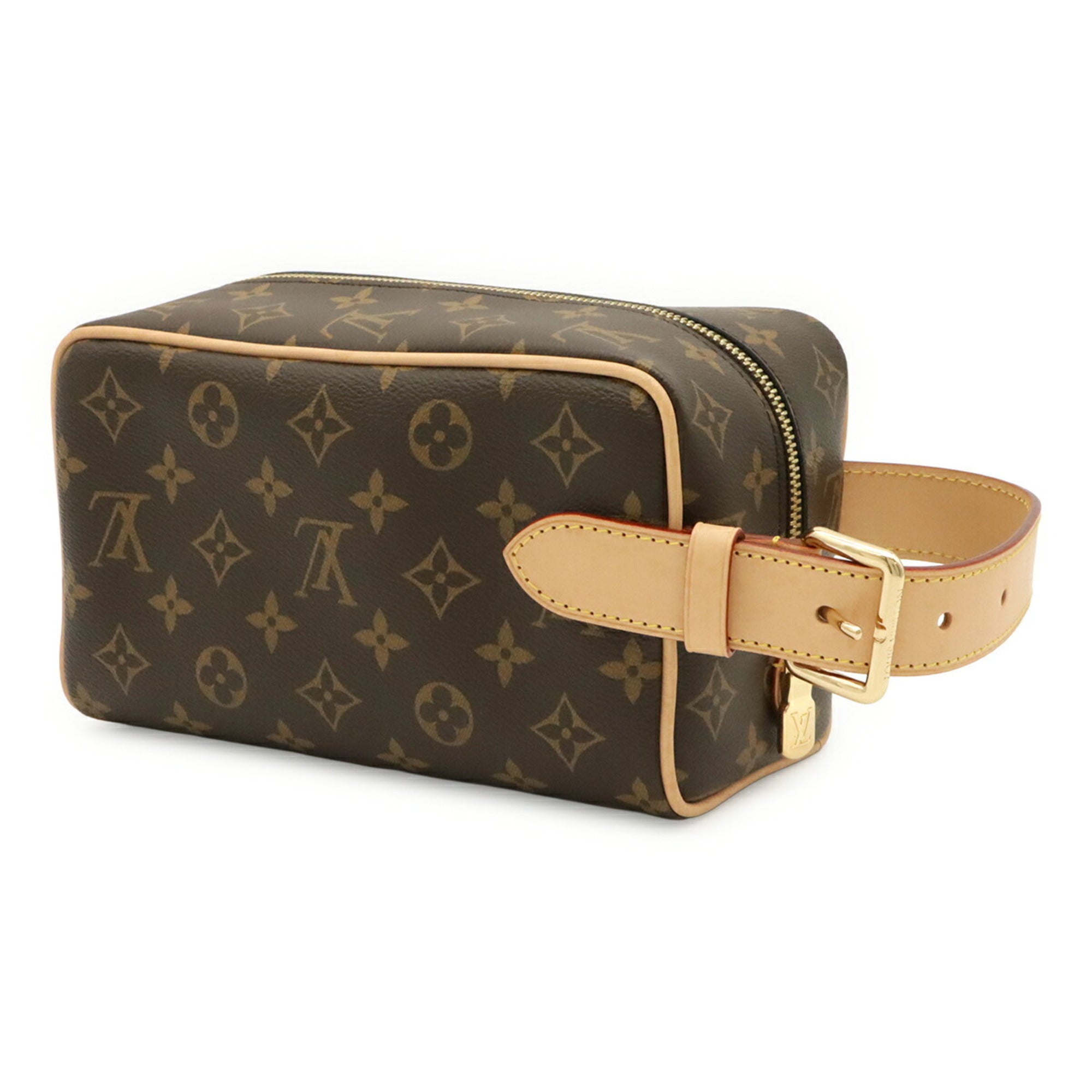 Louis Vuitton Brown Monogram Clutch Bag Handbag Pouch (Pre-Owned)