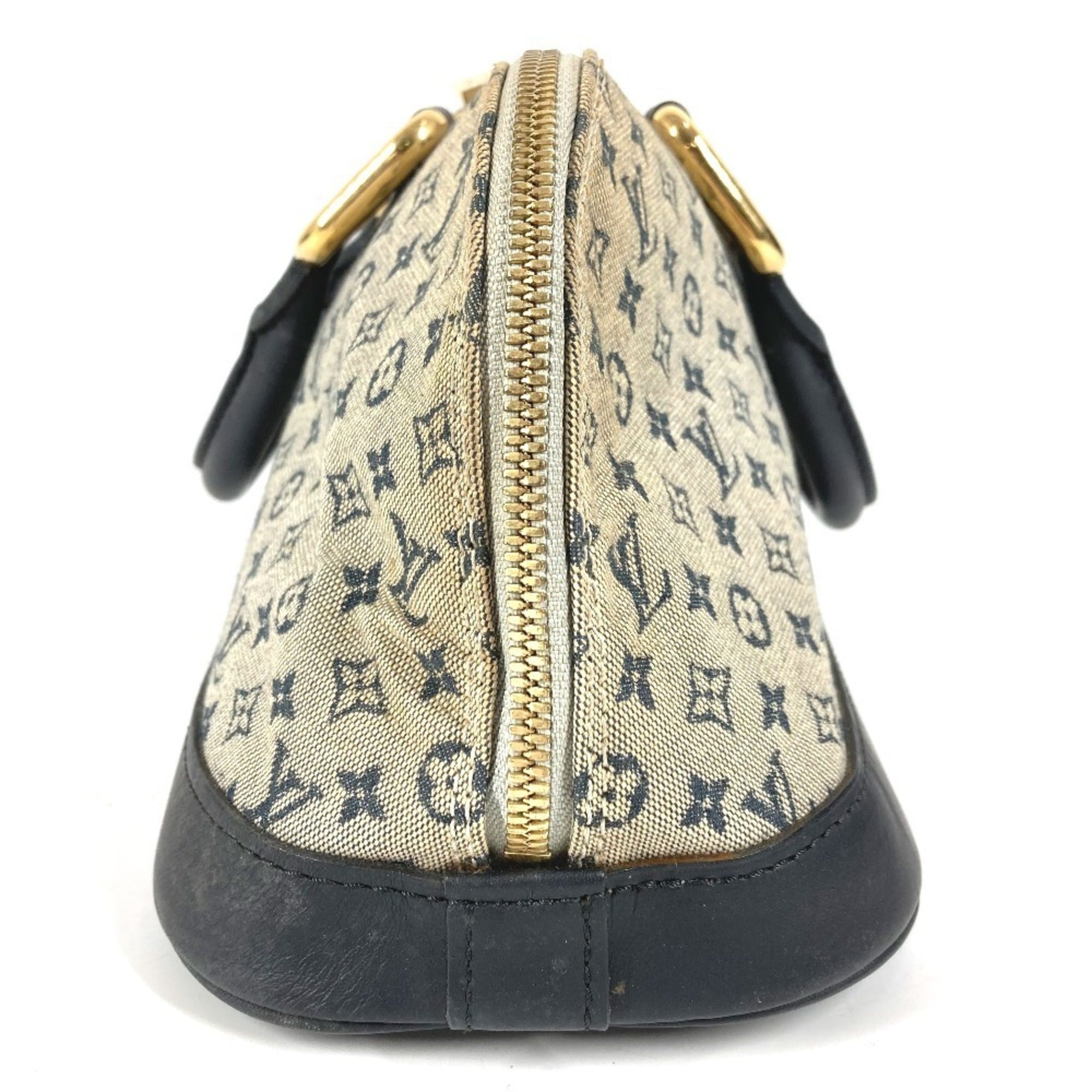 Louis Vuitton Galle Marron Monogram Navy Monogram Mini Boston Bag Handbag (Pre-Owned)