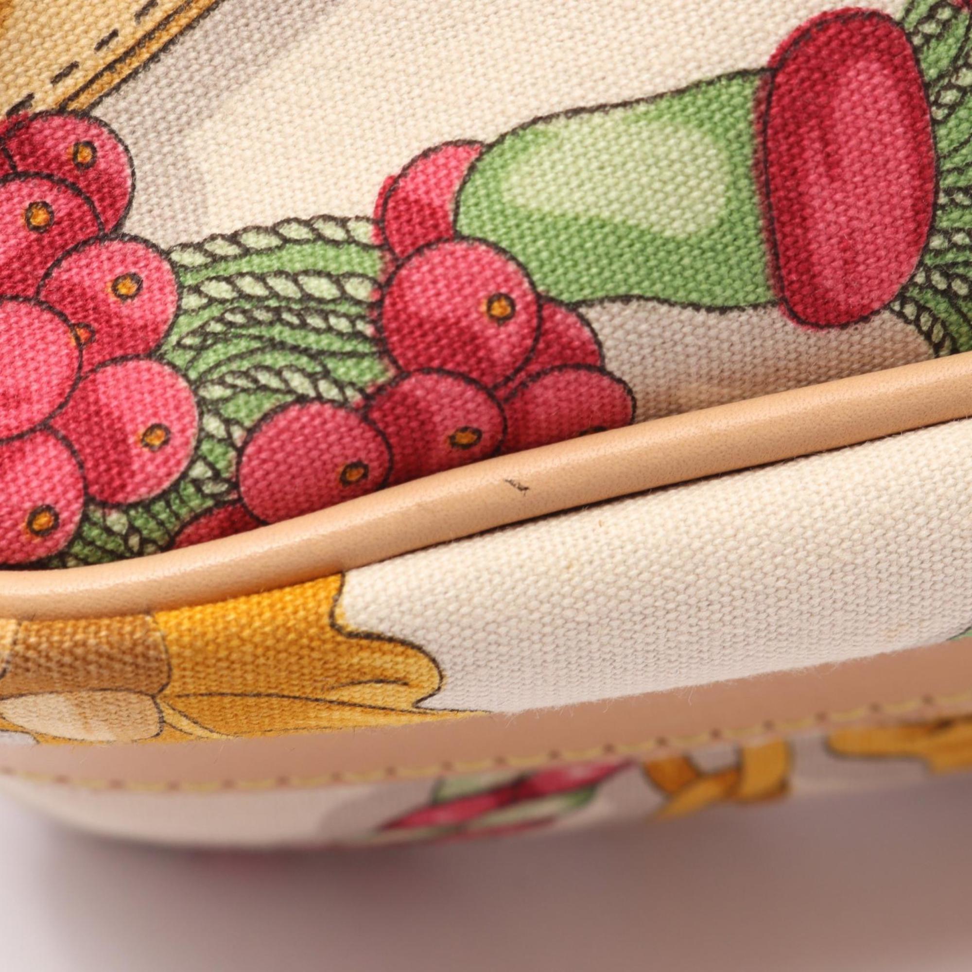 Loewe Multi-Color White Canvas Leather Shoulder Bag (Pre-Owned)