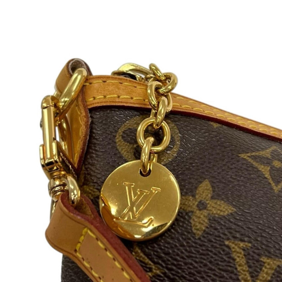 Louis Vuitton Brown Monogram Leather Handbag Shoulder Bag (Pre-Owned)