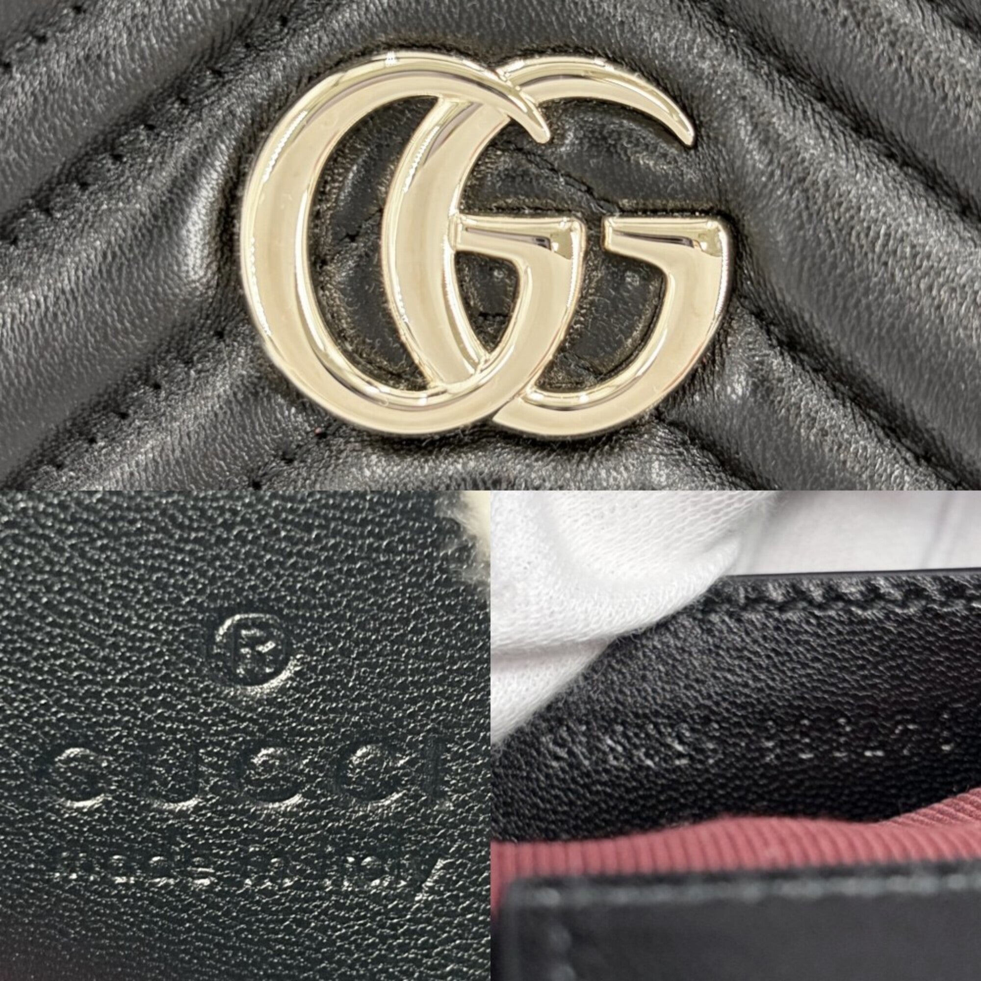 Gucci Black Leather Handbag Shoulder Bag (Pre-Owned)