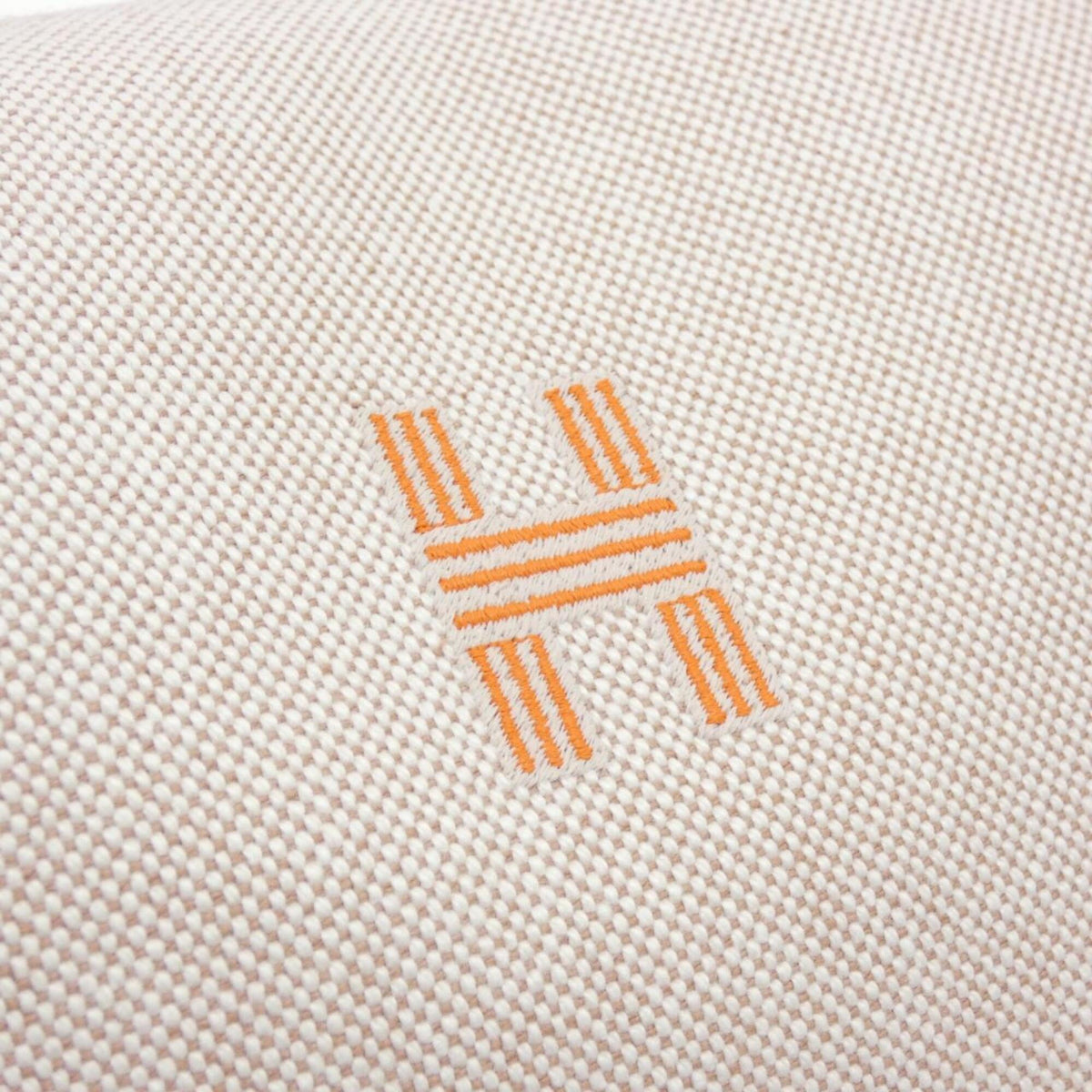 Hermes Beige Orange Canvas Handbag Pouch (Pre-Owned)