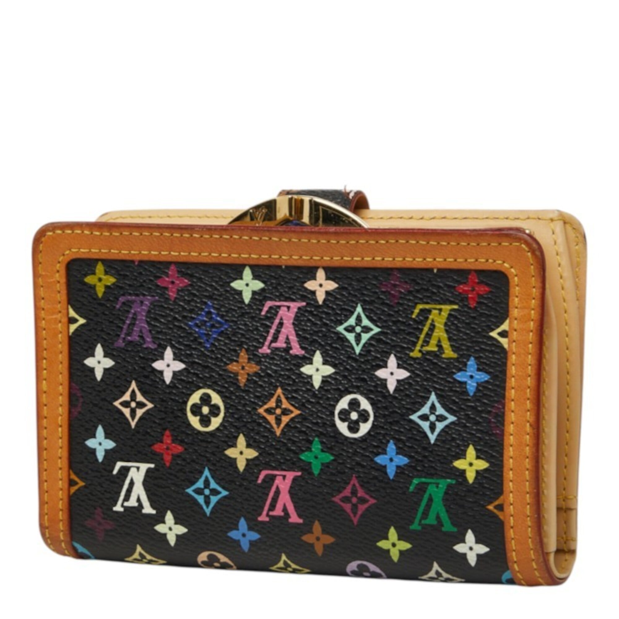Louis Vuitton Black Multi-Color Pvc Leather Wallet (Bi-Fold) (Pre-Owned)