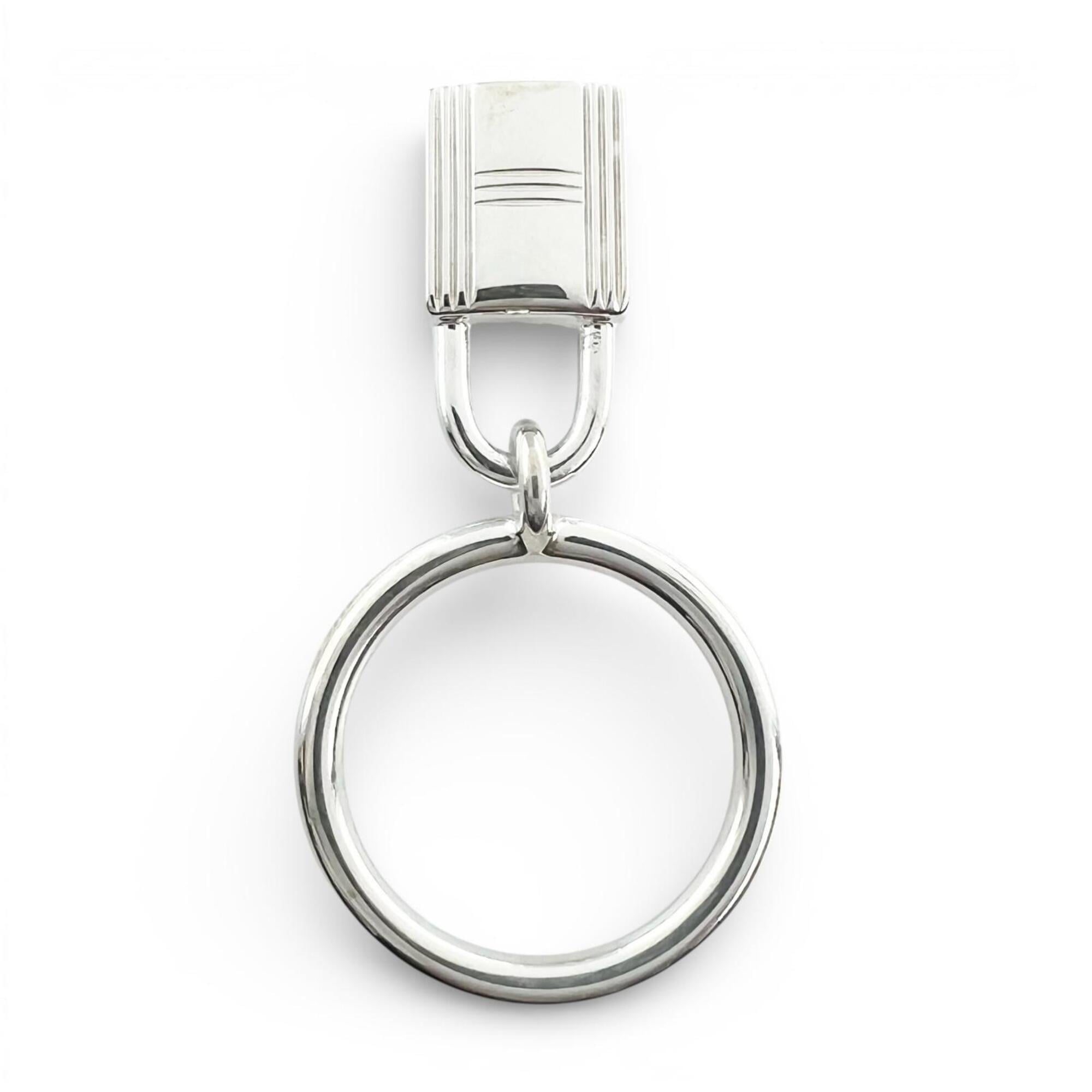 Hermes Silver Silver 925 Band Ring (Pre-Owned)