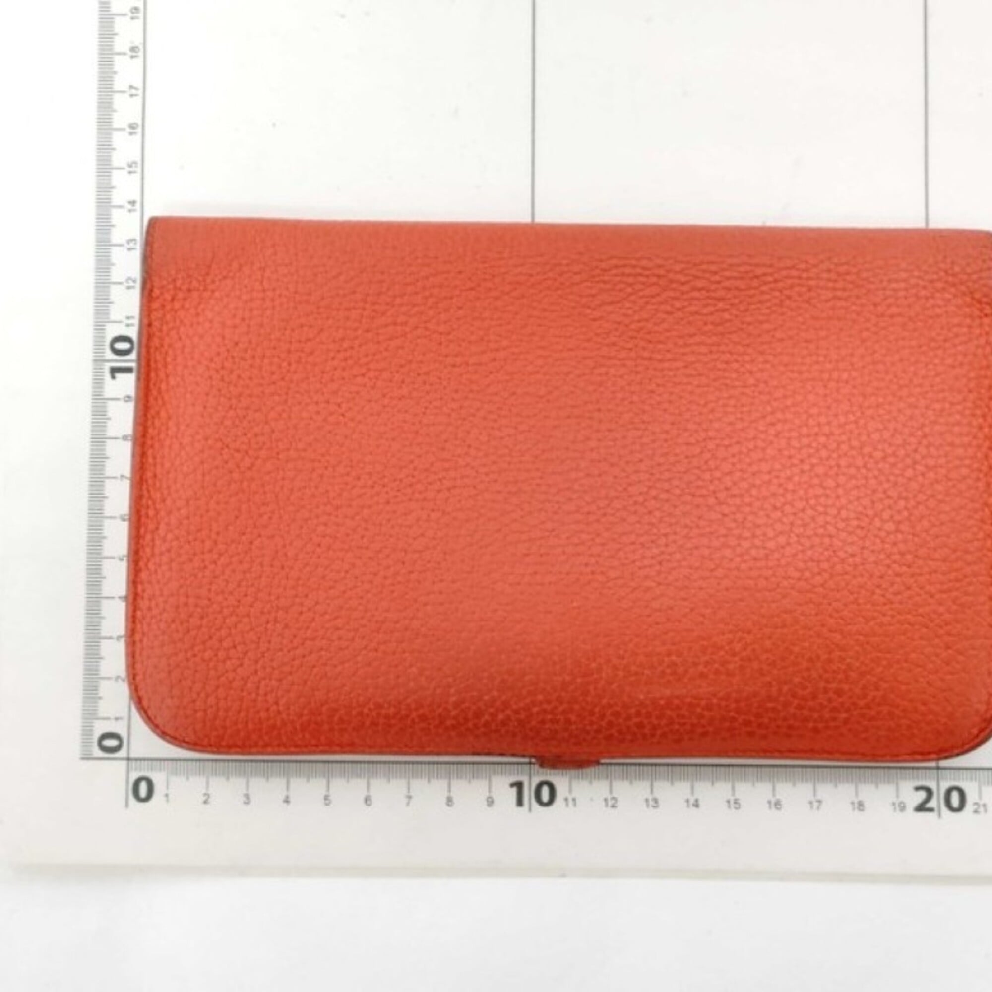 Hermes Dogon Orange Taurillon Clemence Leather Long Wallet (Bi-Fold) (Pre-Owned)