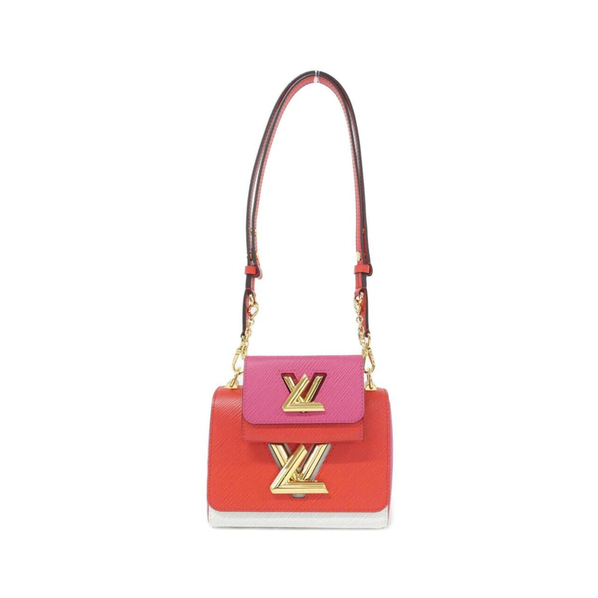 Louis Vuitton Rose Rouge Leather Pouch Shoulder Bag (Pre-Owned)