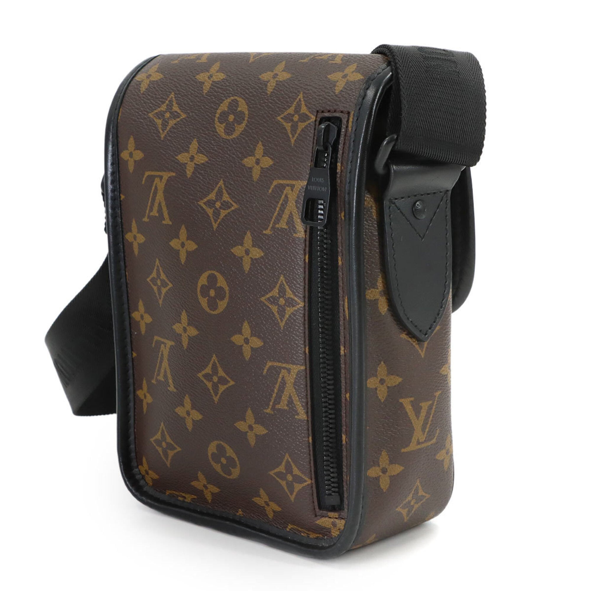 Louis Vuitton Black Brown Monogram Macassar Monogram Messenger Bag Shoulder Bag (Pre-Owned)