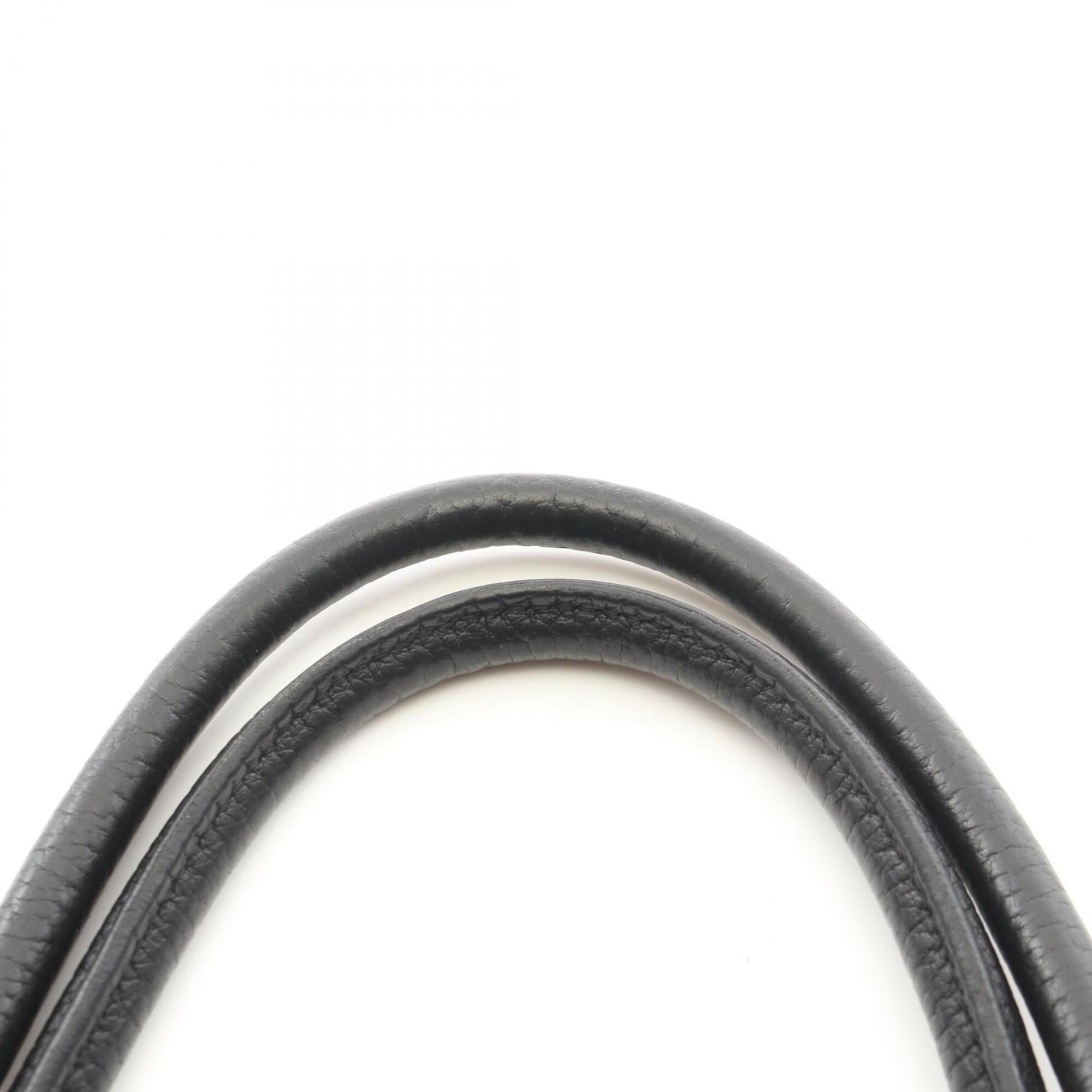 Hermes Black Negonda Leather Handbag Tote Bag (Pre-Owned)