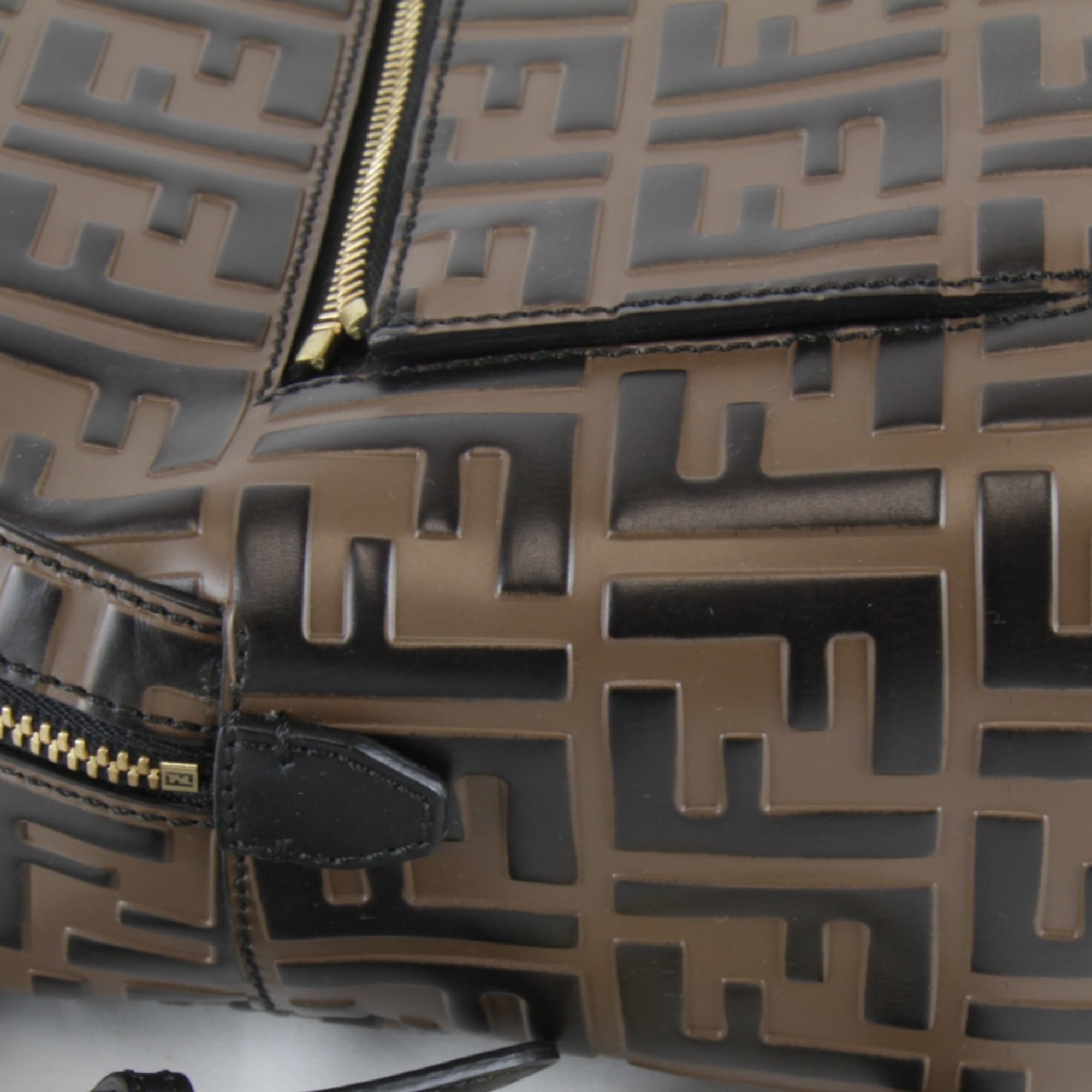 Fendi Zucca Brown Pvc Leather Backpack (Pre-Owned)
