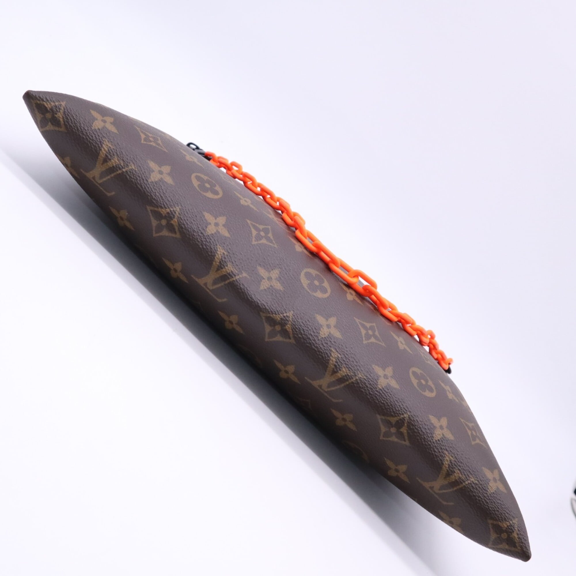 Louis Vuitton Beige Brown Coated Canvas Clutch Bag Pochette (Pre-Owned)