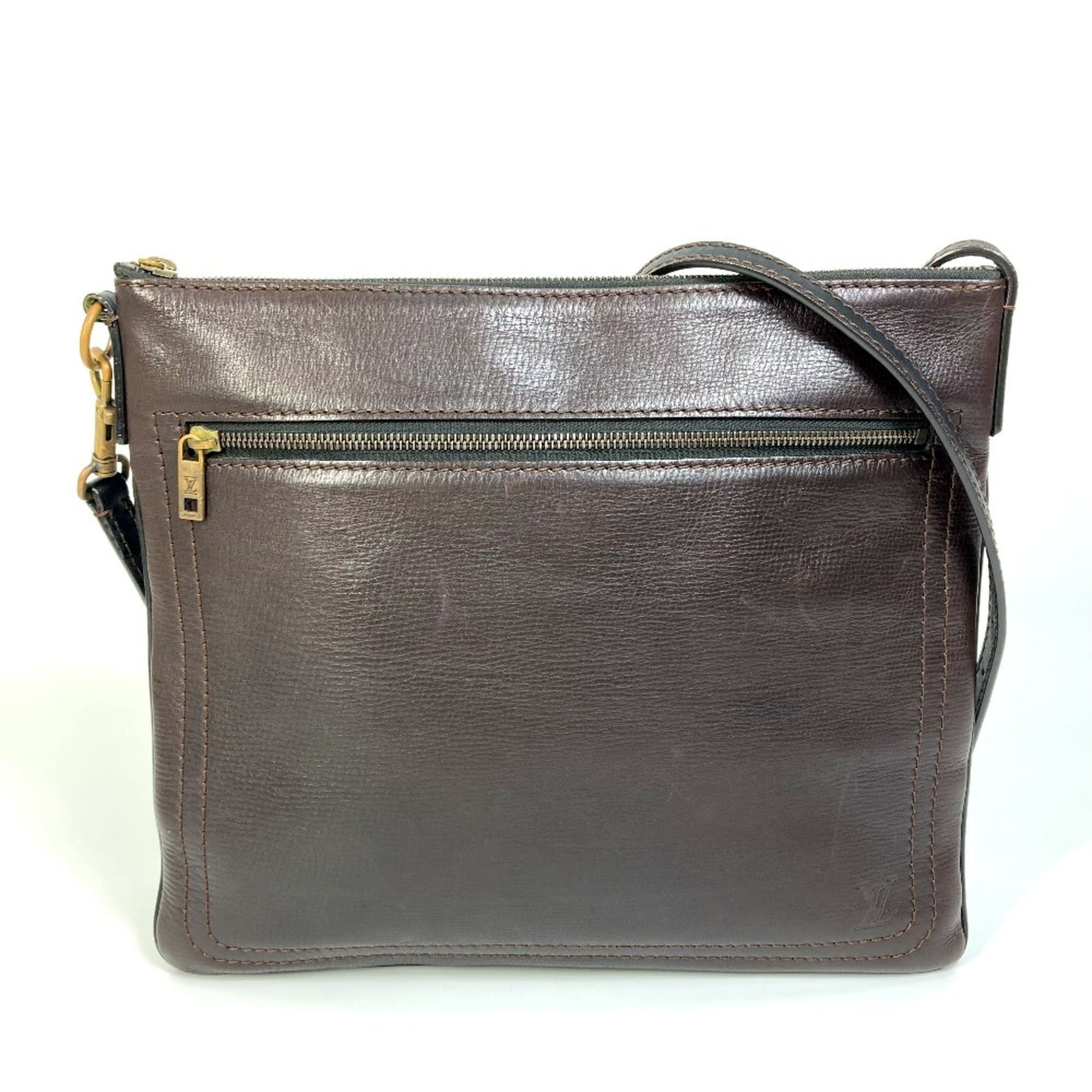 Louis Vuitton Brown Coffee Utah Leather Pochette Shoulder Bag (Pre-Owned)