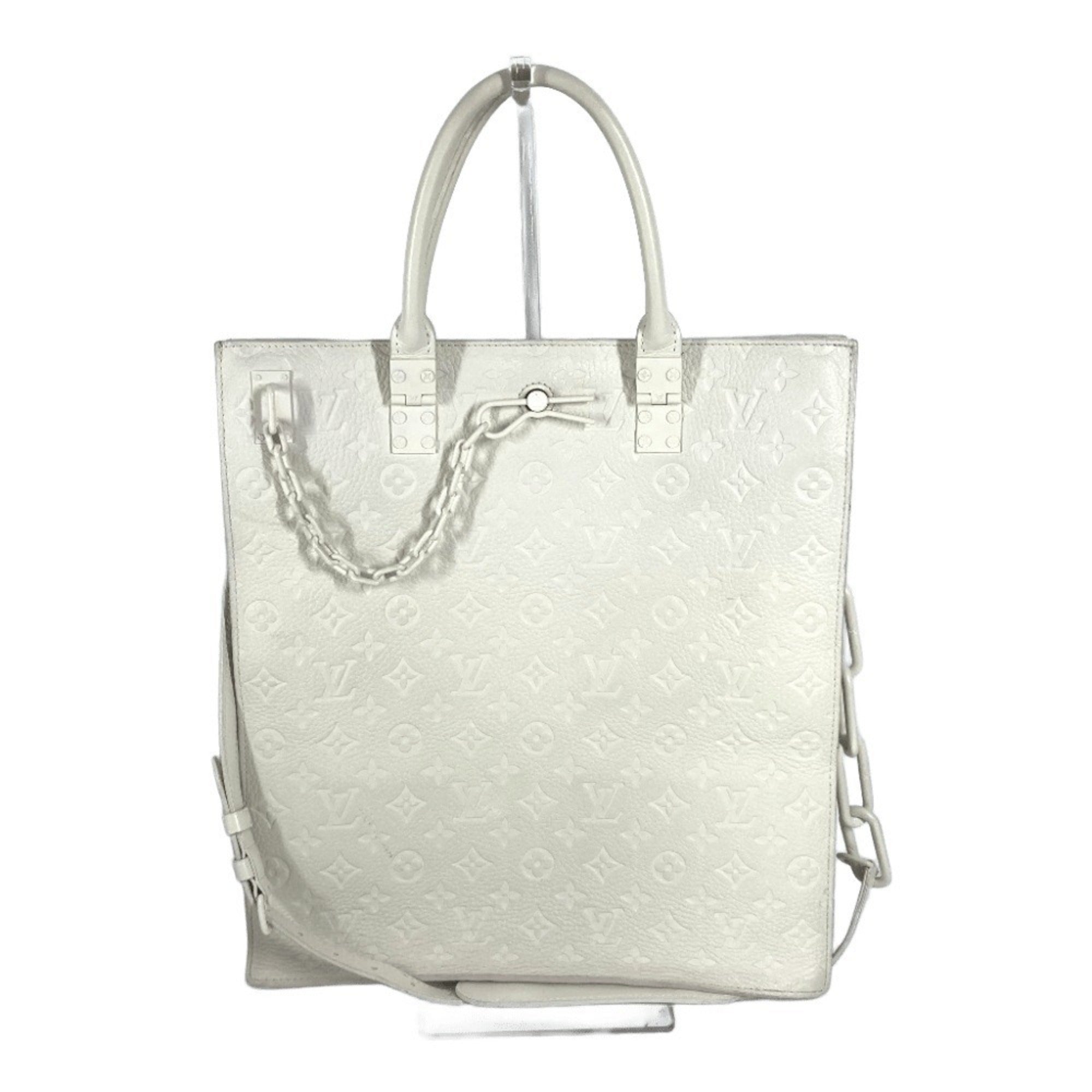 Louis Vuitton White Handbag Shoulder Bag Tote Bag (Pre-Owned)