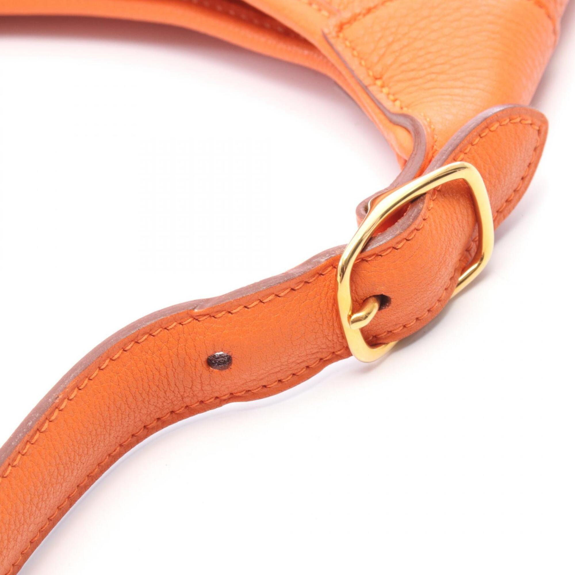 Hermes Orange Togo Leather Handbag Shoulder Bag (Pre-Owned)