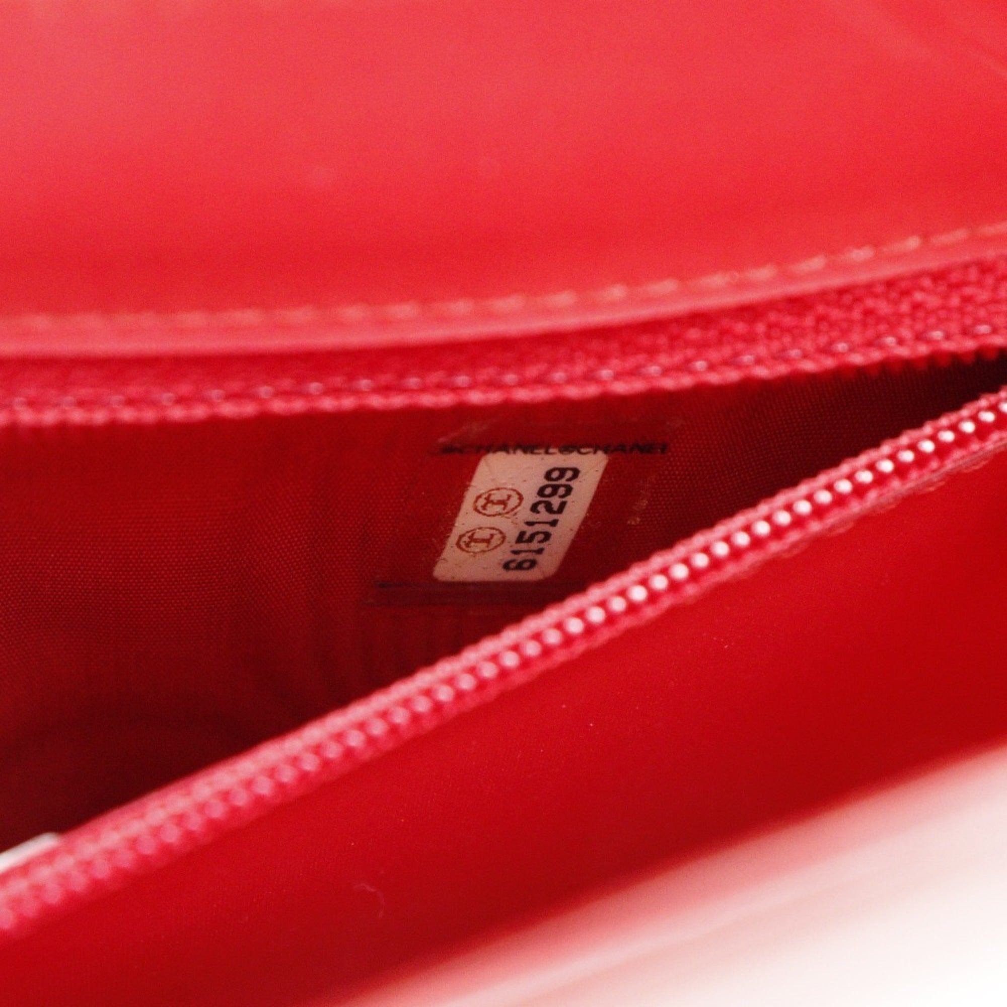 Chanel Red Color Vinyl Shoulder Bag (Pre-Owned)
