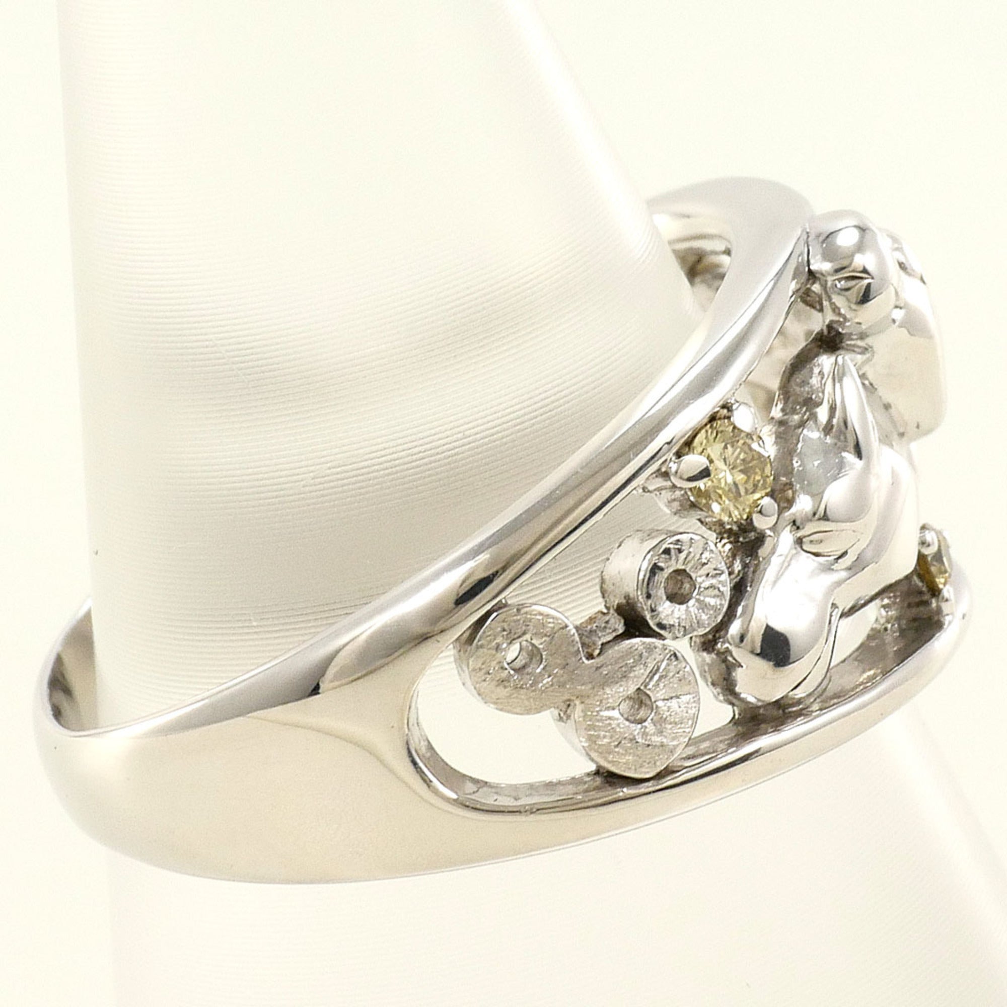 Unbranded White Gold Yellow White Gold (18K) Band Ring (Pre-Owned)