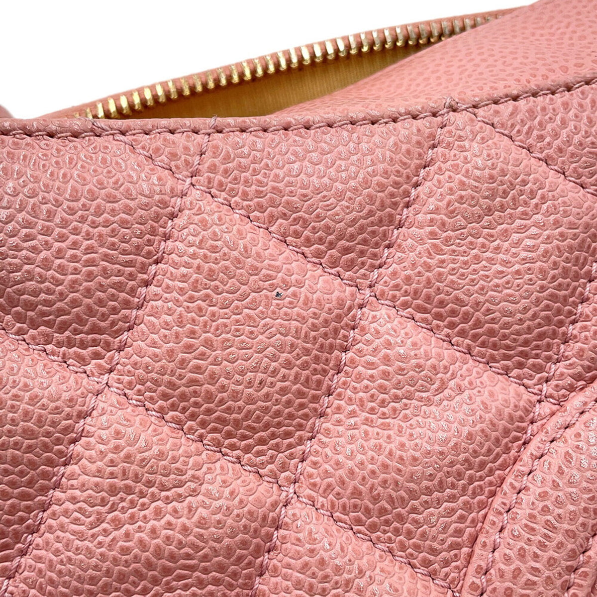 Chanel Pink Grained Calfskin Handbag Shoulder Bag (Pre-Owned)