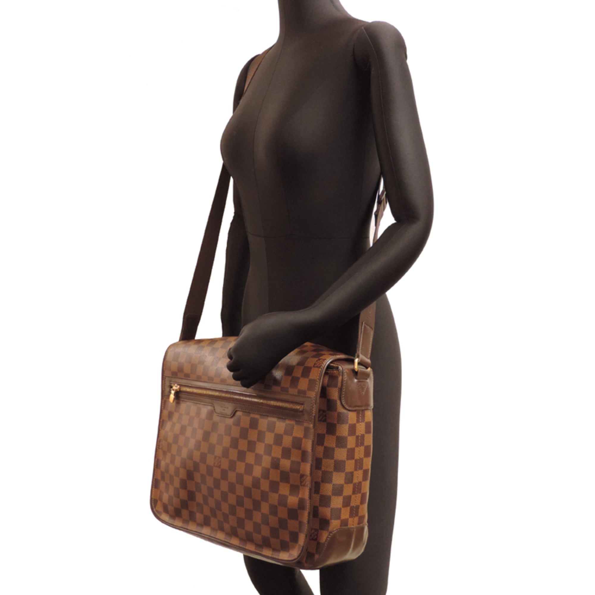 Louis Vuitton Brown Ebene Damier Canvas Shoulder Bag (Pre-Owned)