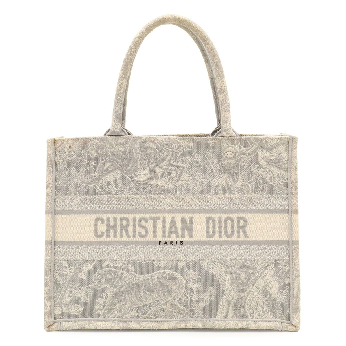 Christian Dior Gray Canvas Tote Bag (Pre-Owned)