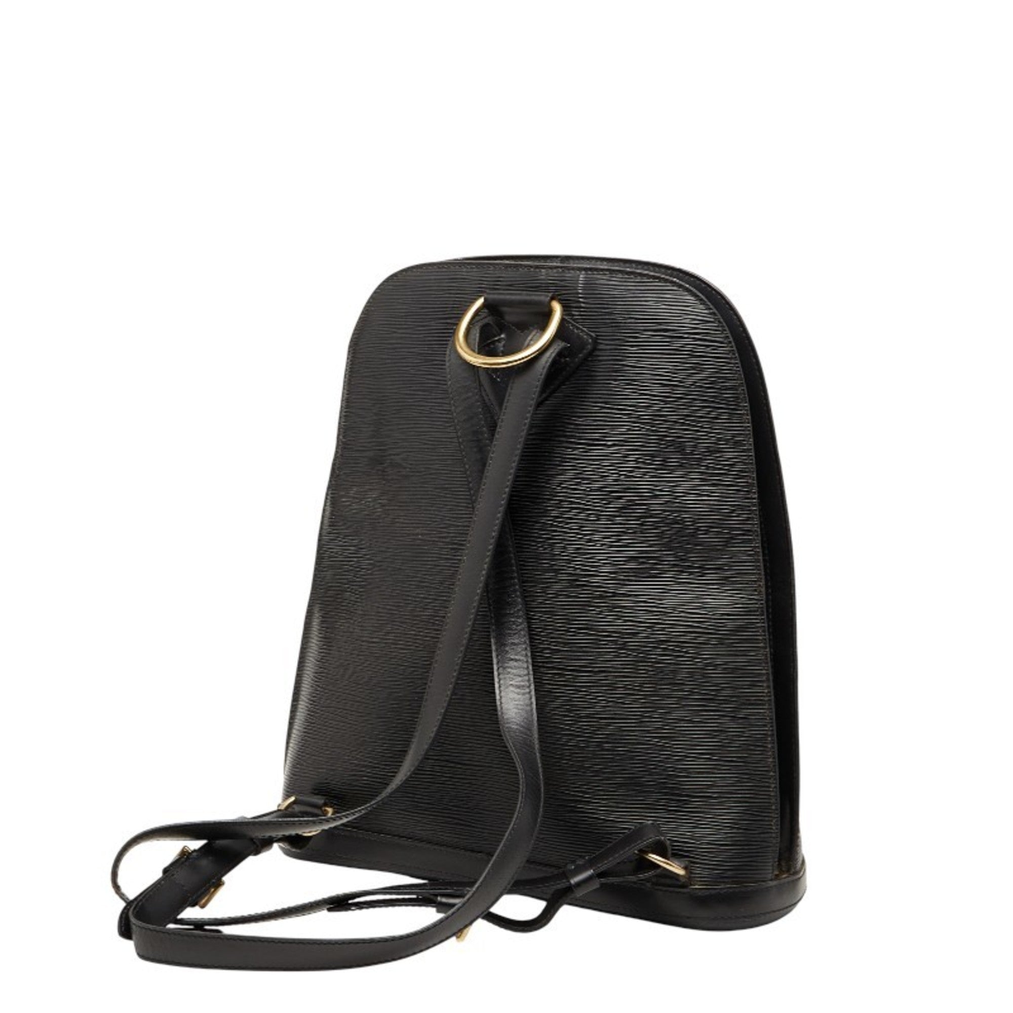 Louis Vuitton Black Noir Leather Backpack (Pre-Owned)