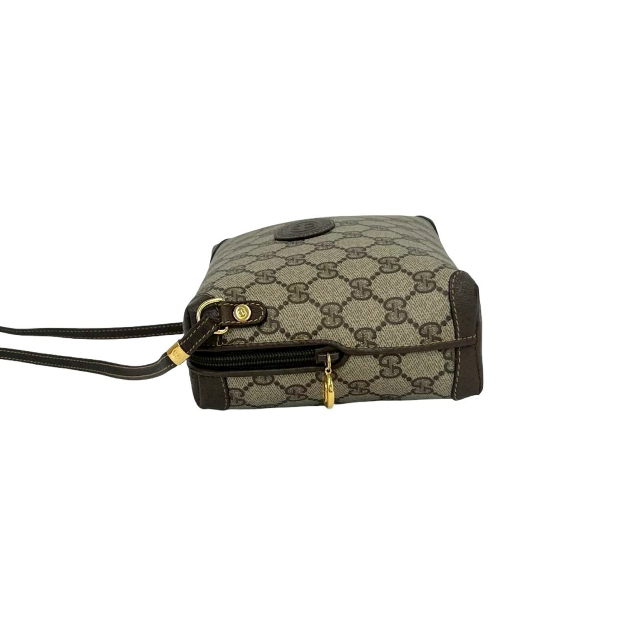 Gucci Brown Leather Pvc Shoulder Bag (Pre-Owned)