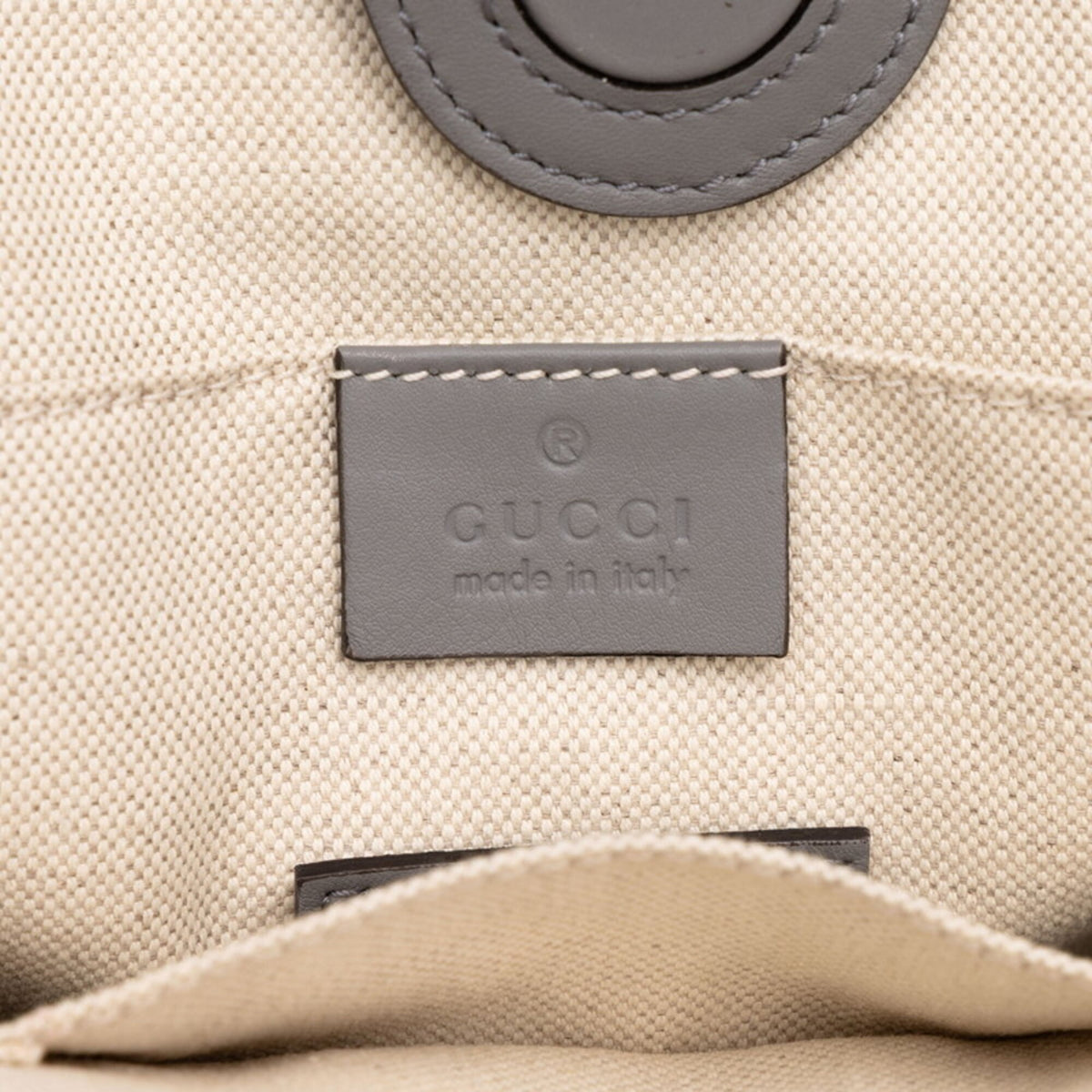 Gucci Gray Leather Handbag Shoulder Bag (Pre-Owned)