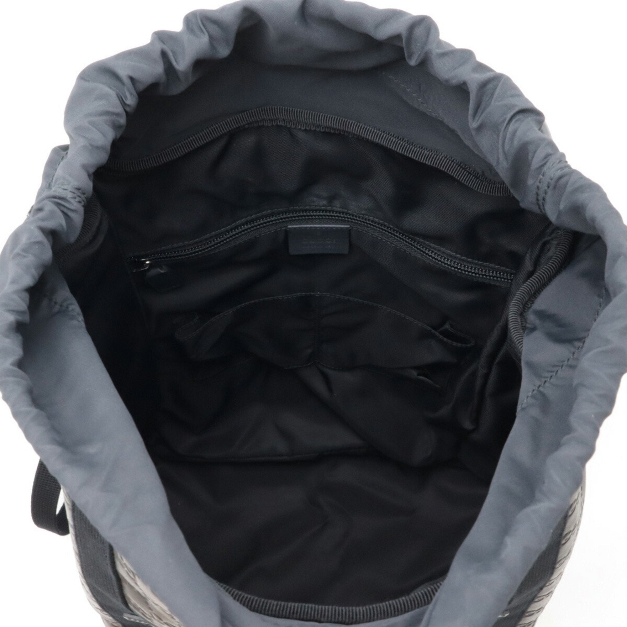 Gucci Black Rubber Leather Backpack (Pre-Owned)