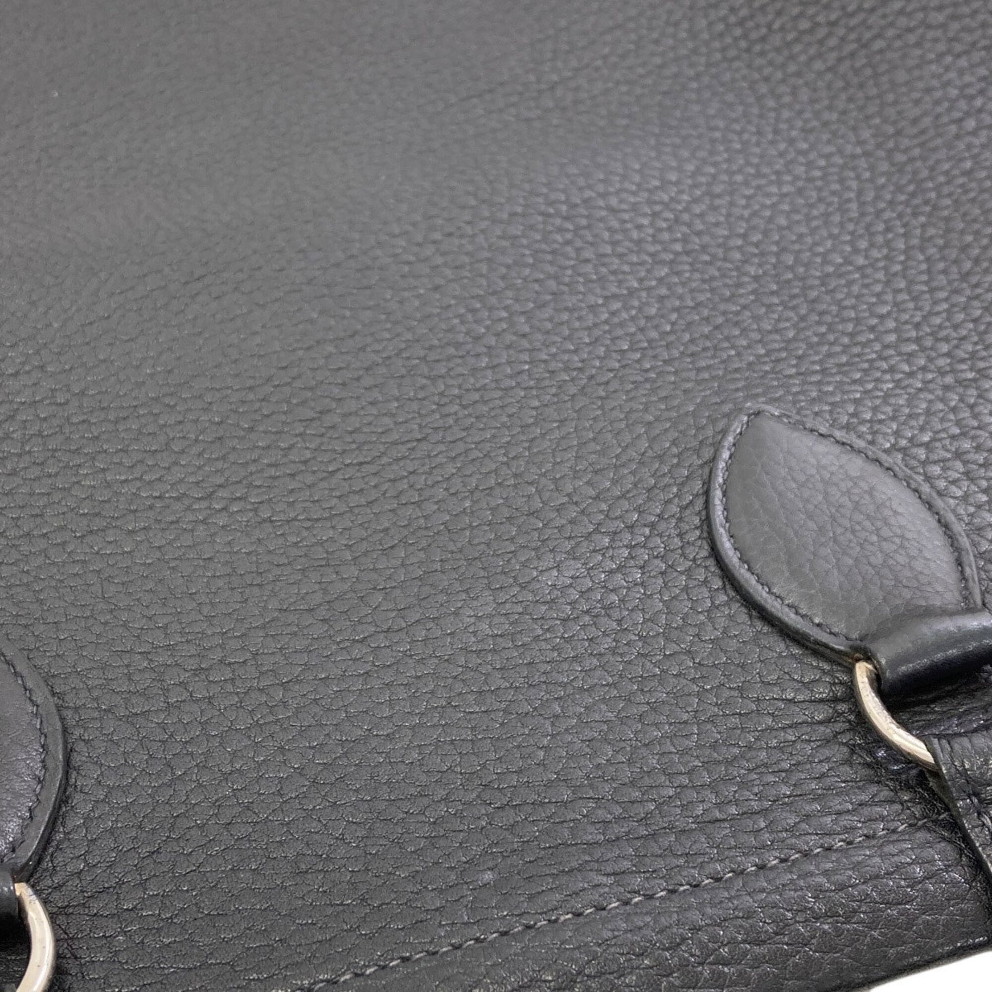 Hermes Black Leather Tote Bag (Pre-Owned)