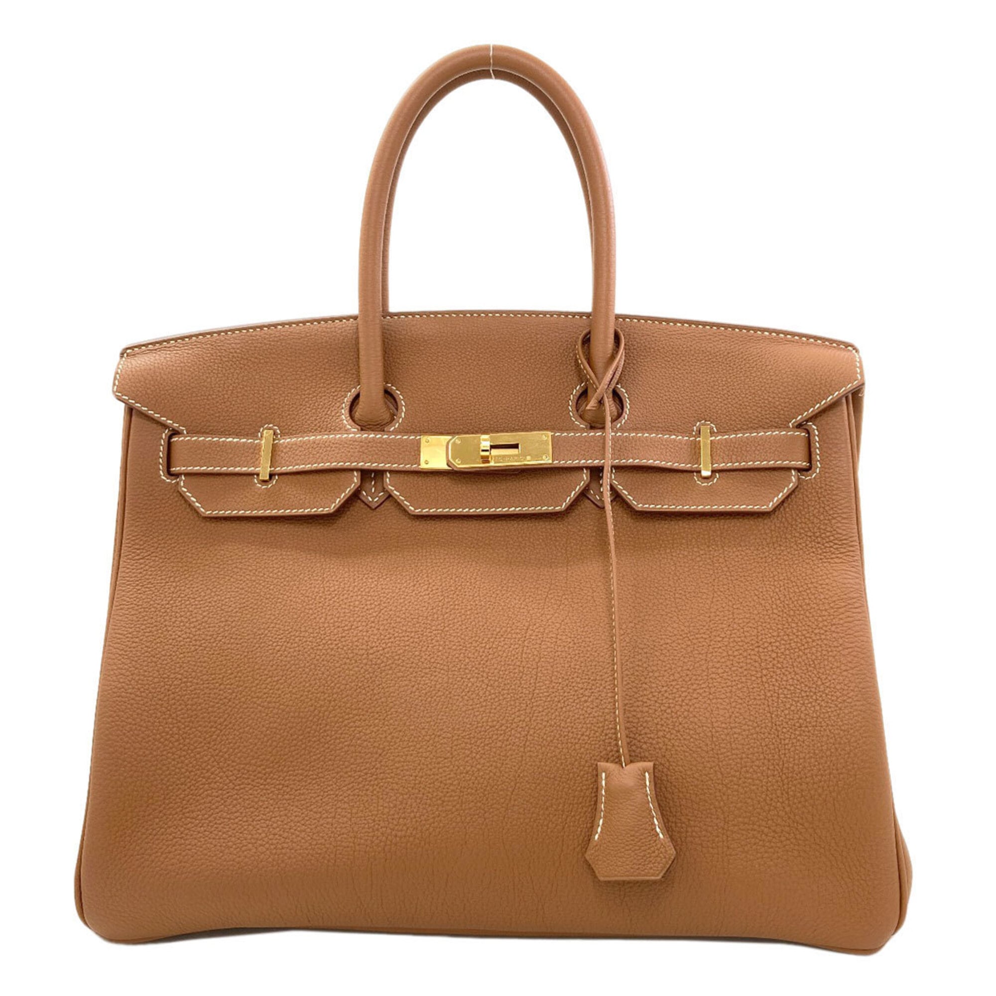 Hermes Gold Togo Leather Handbag (Pre-Owned)