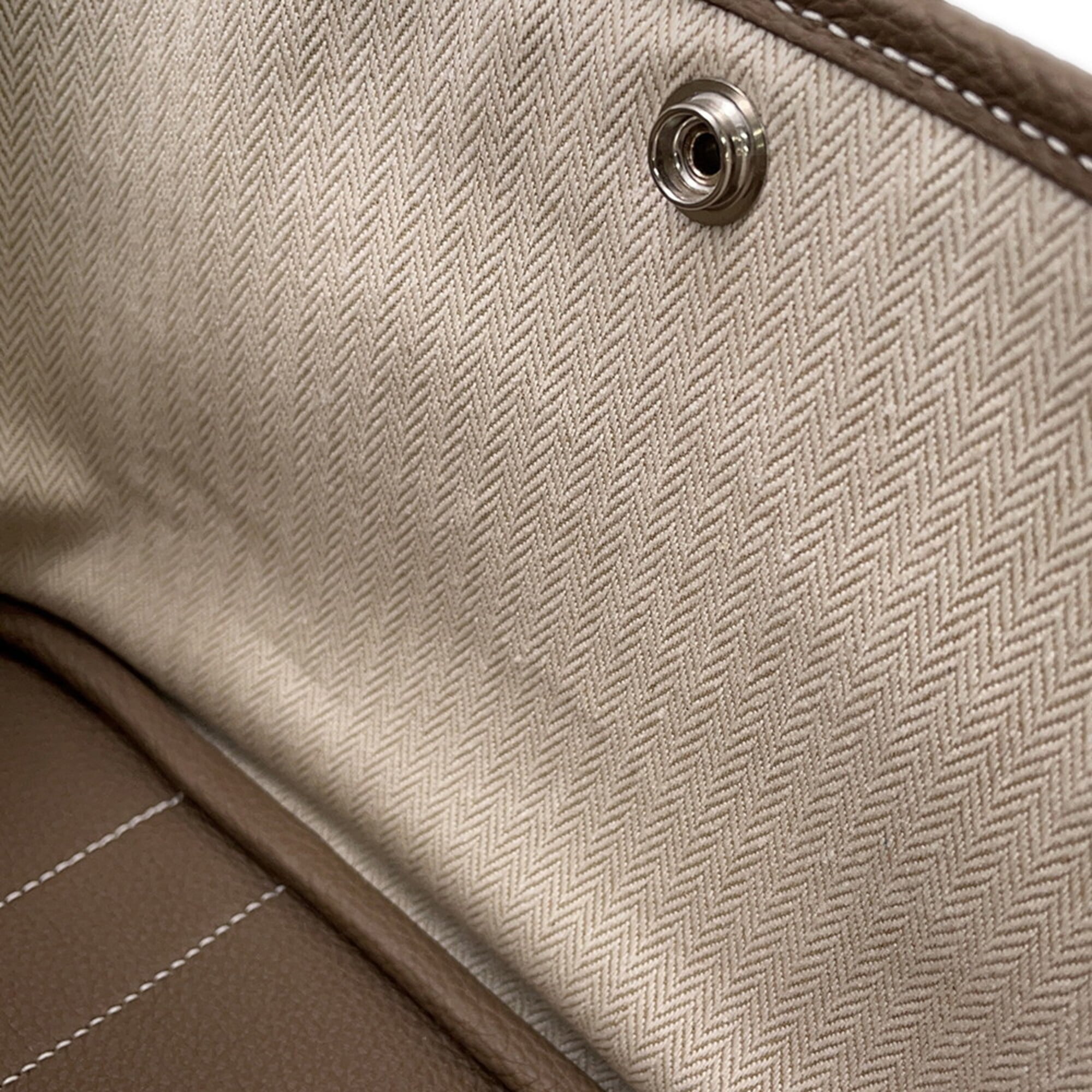 Hermes Etoupe Gray Togo Leather Tote Bag (Pre-Owned)