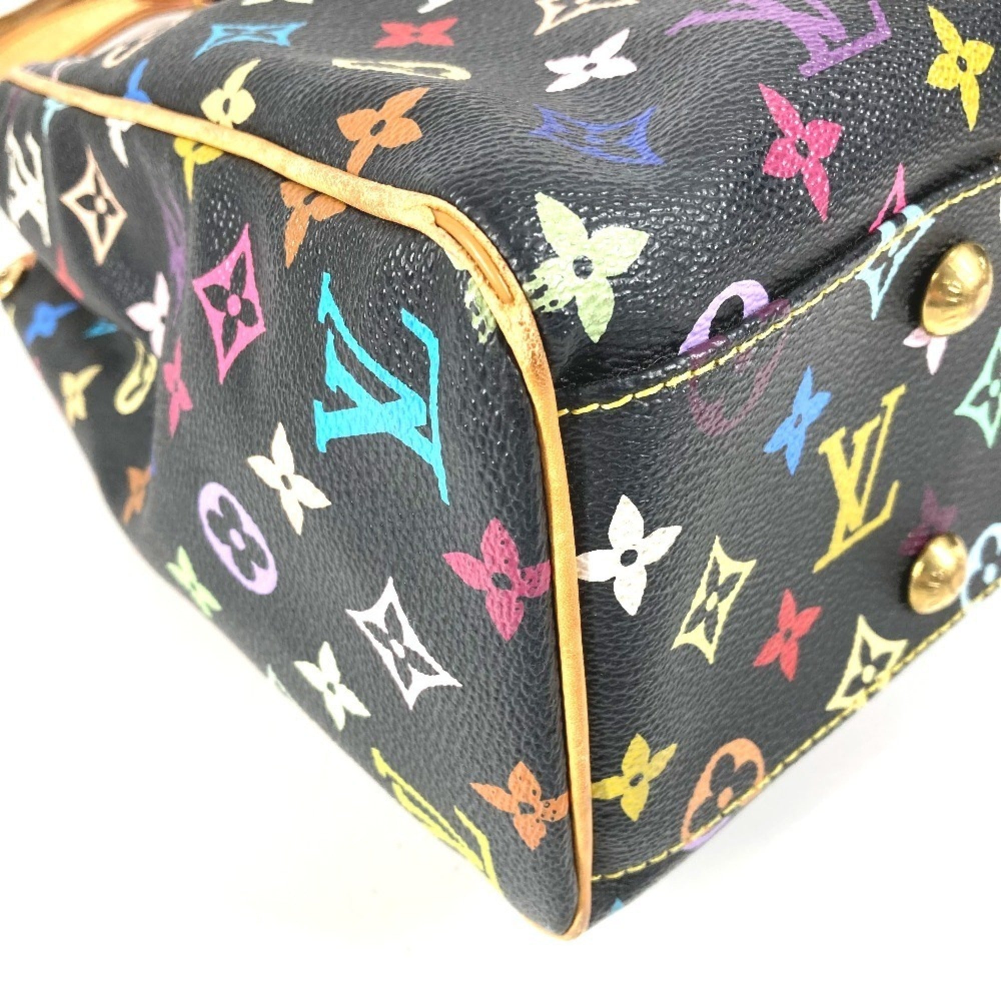 Louis Vuitton Black Multi-Color Noir Monogram Multicolore Canvas Shoulder Bag Tote Bag (Pre-Owned)