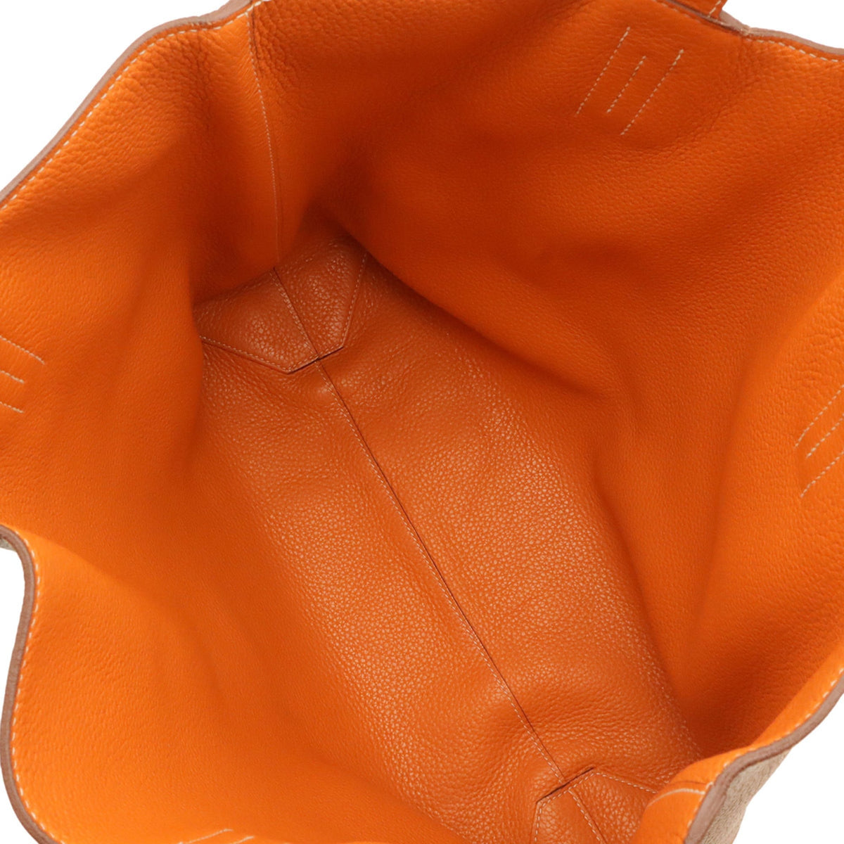 Hermes Gold Orange Taurillon Clemence Leather Tote Bag (Pre-Owned)