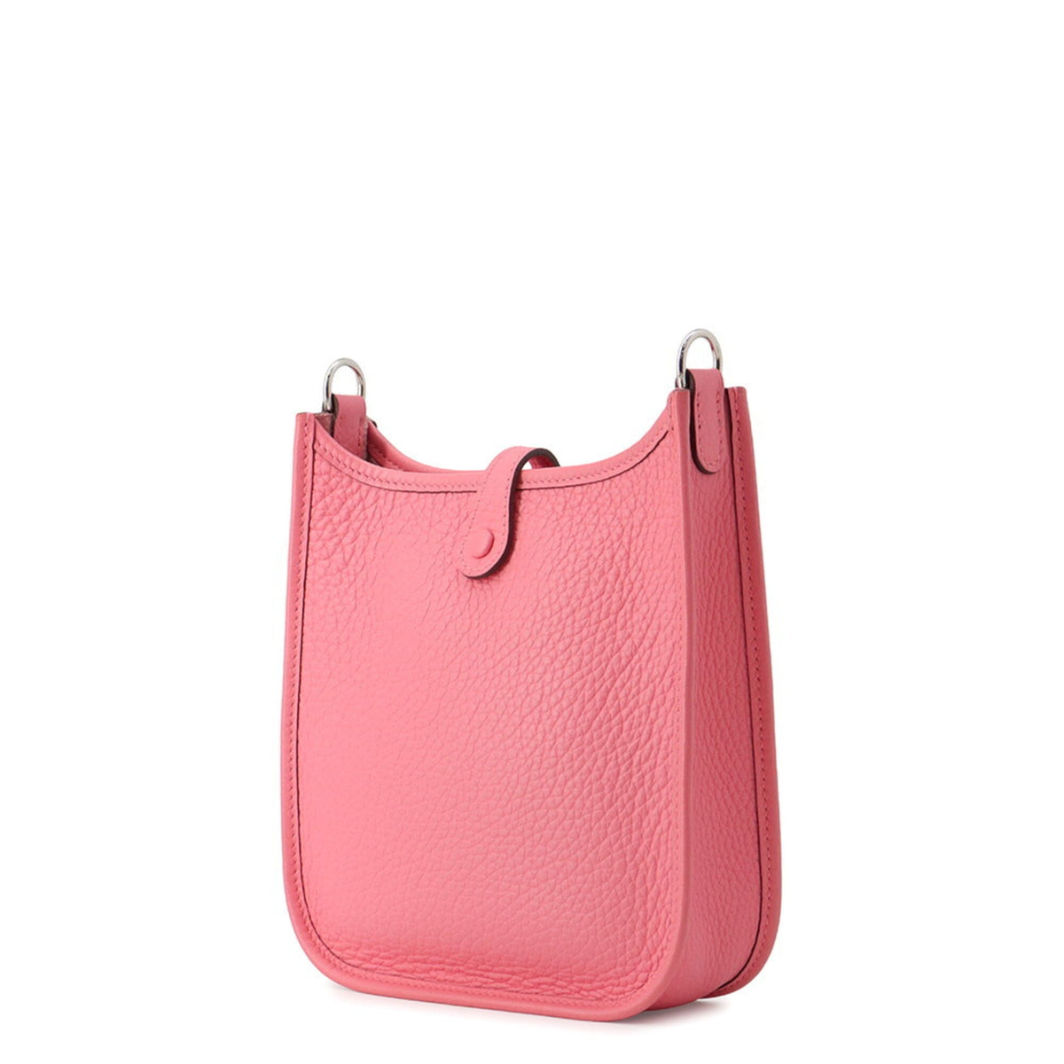 Hermes Red Color Rose Azalee Taurillon Clemence Leather Shoulder Bag (Pre-Owned)