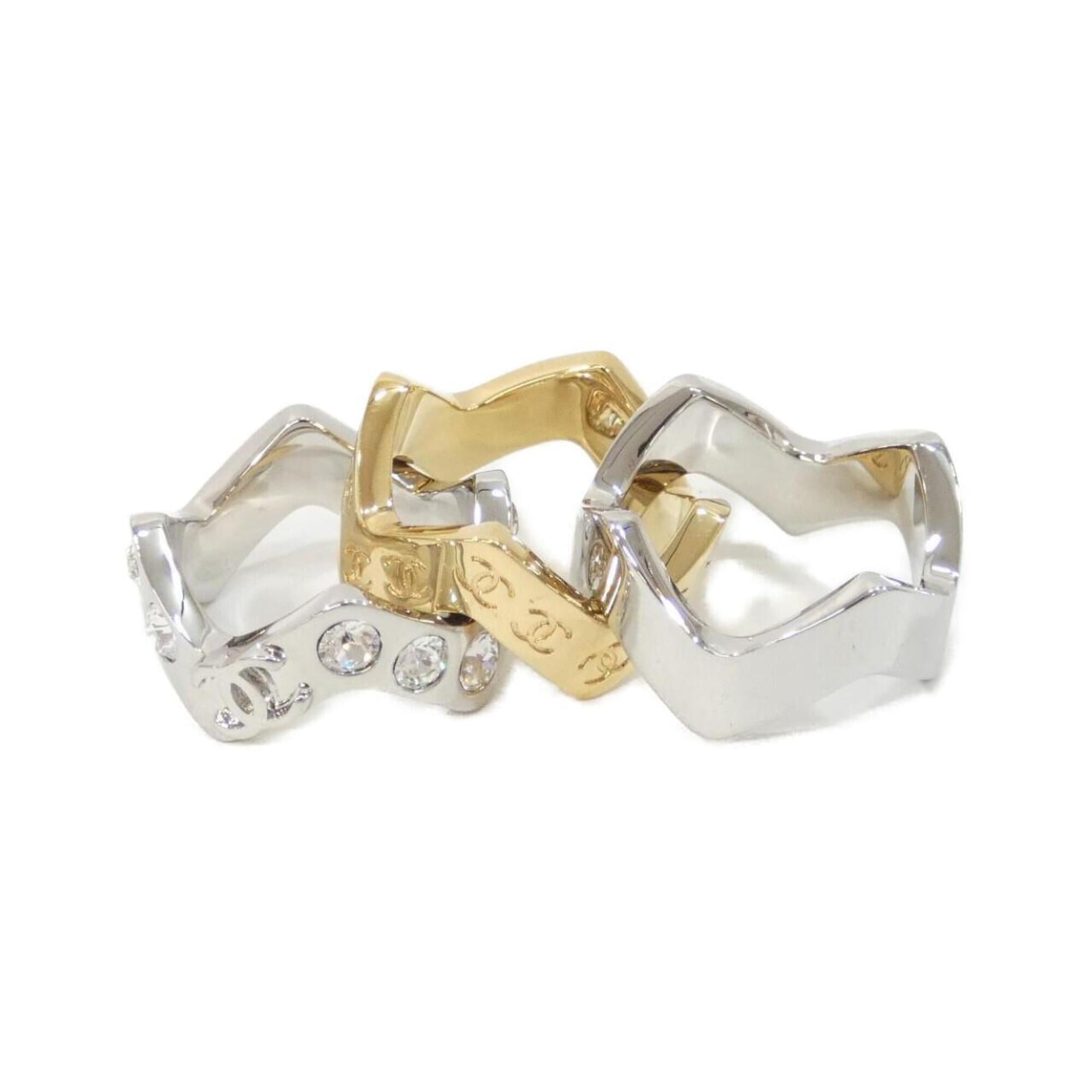 Chanel Gold Clear Band Ring (Pre-Owned)